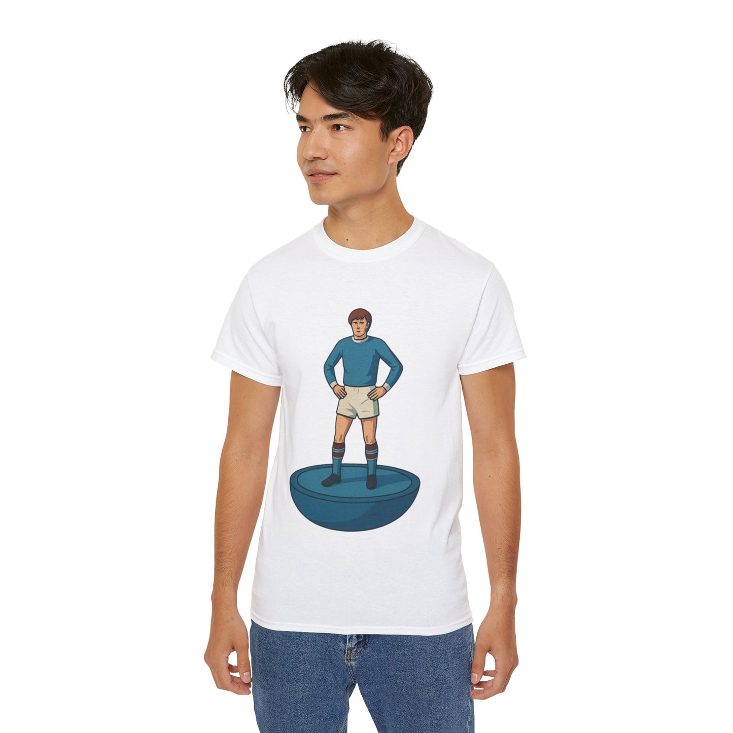 Colin Bell Cartoon Subbuteo T-Shirt - Manchester City