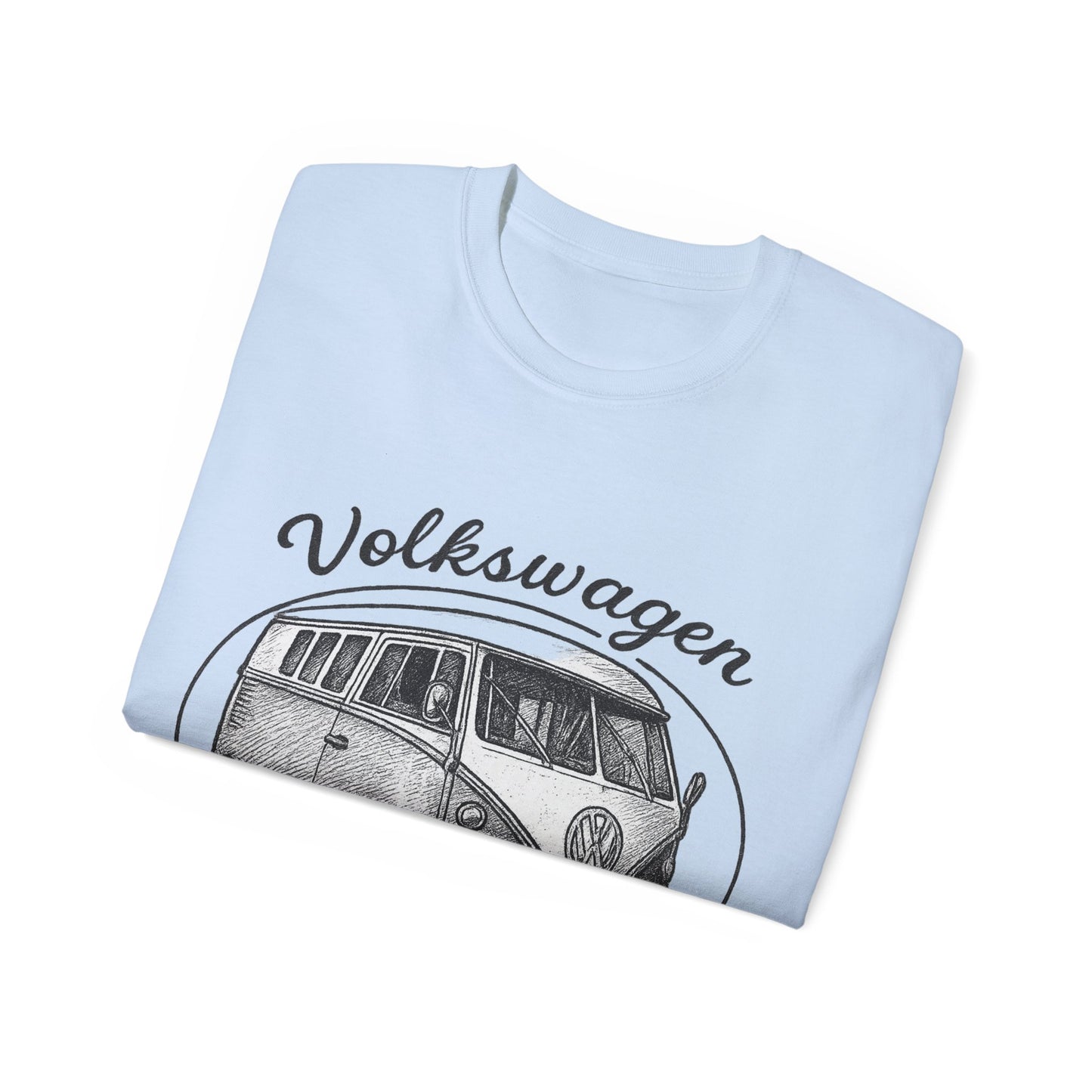 Volkswagen Camper Van 3/4 Black and White Drawing T-Shirt