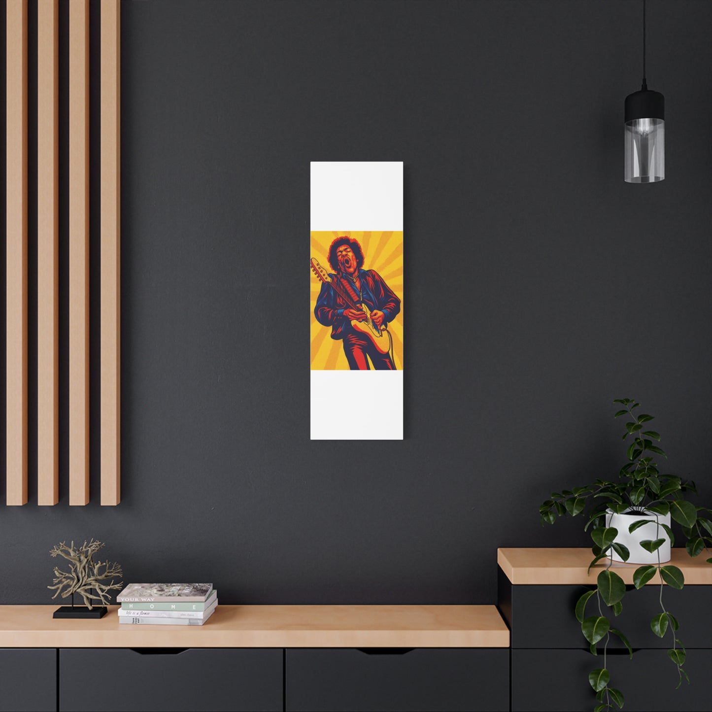 Jimi Hendrix Guitar Pop Art Canvas