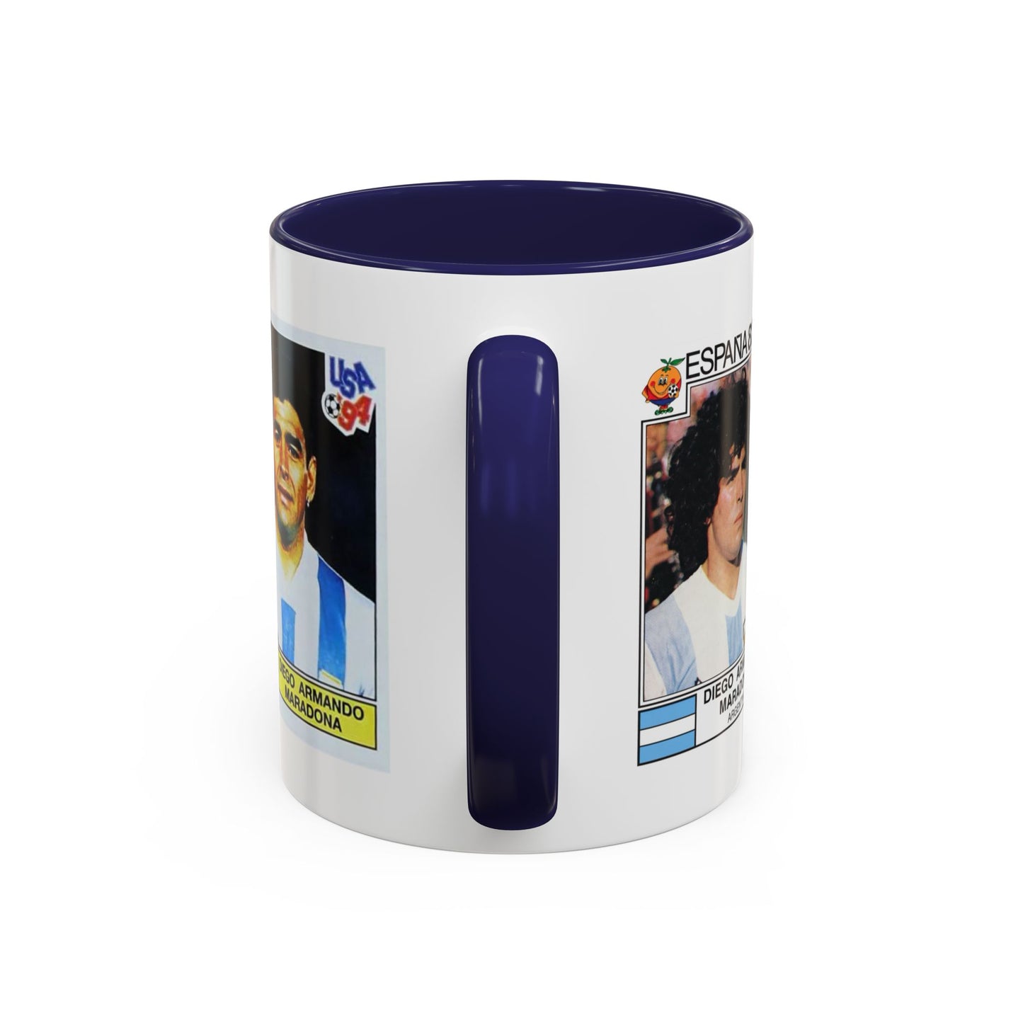 Diego Maradona Panini World Cup Stickers Accent Coffee Mug (11, 15oz)