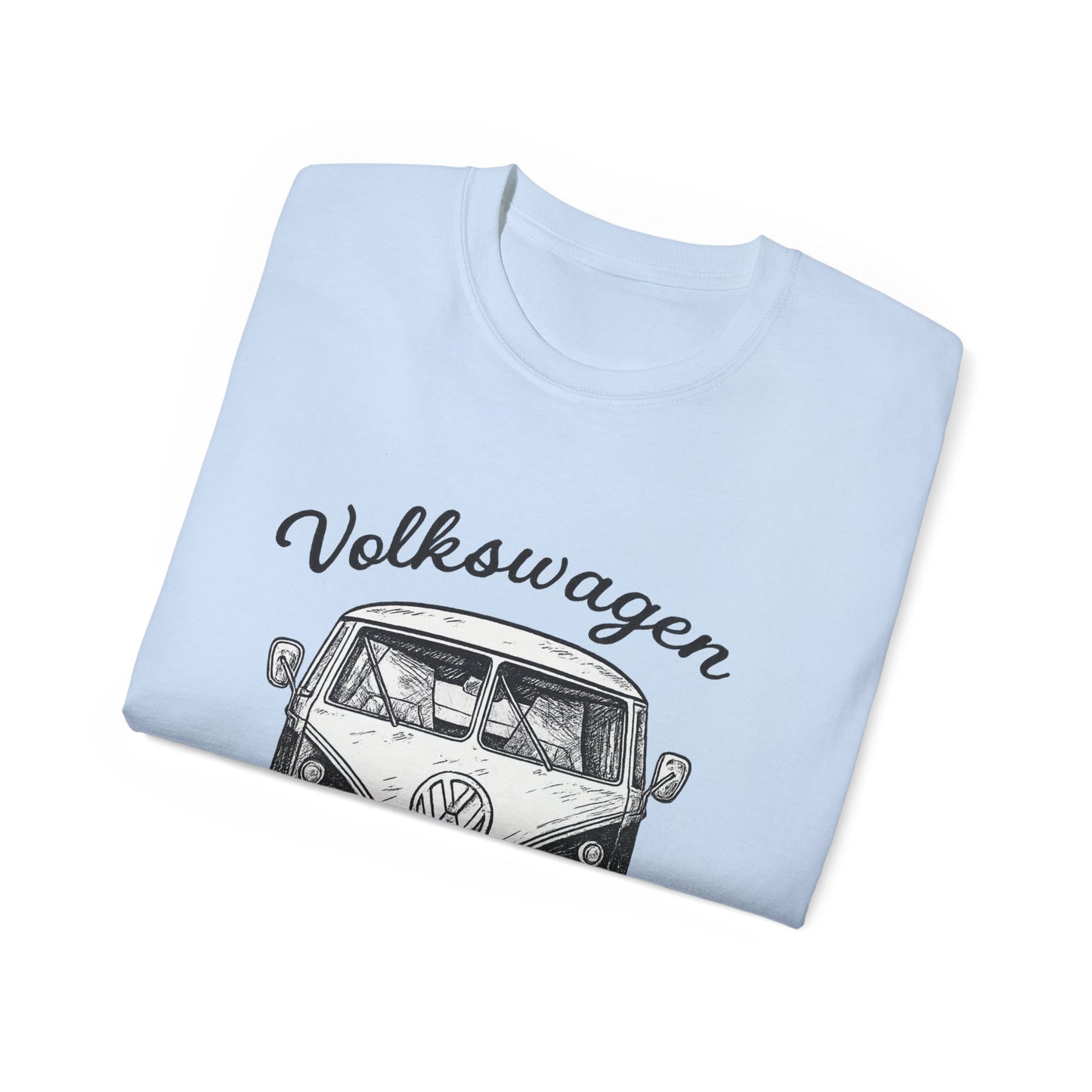 Volkswagen Camper Van Front Black and White