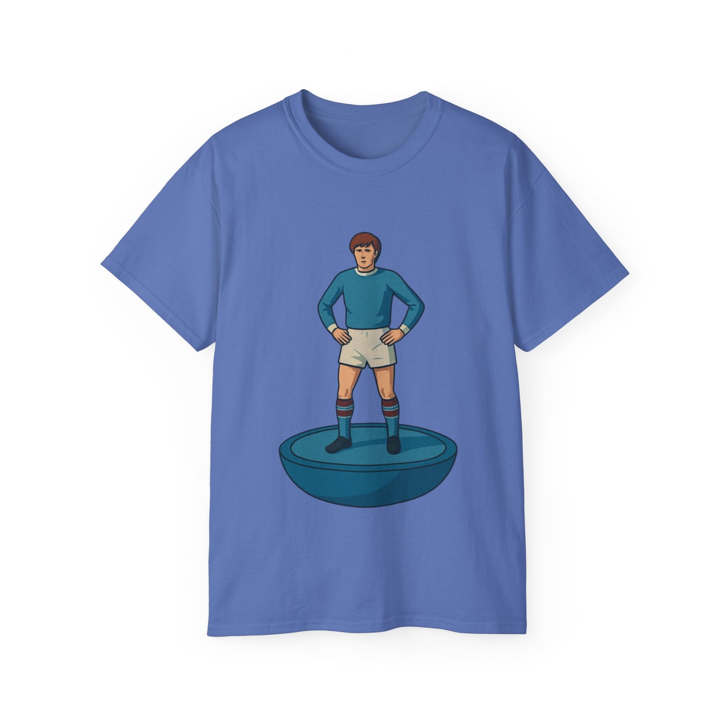 Colin Bell Cartoon Subbuteo T-Shirt - Manchester City