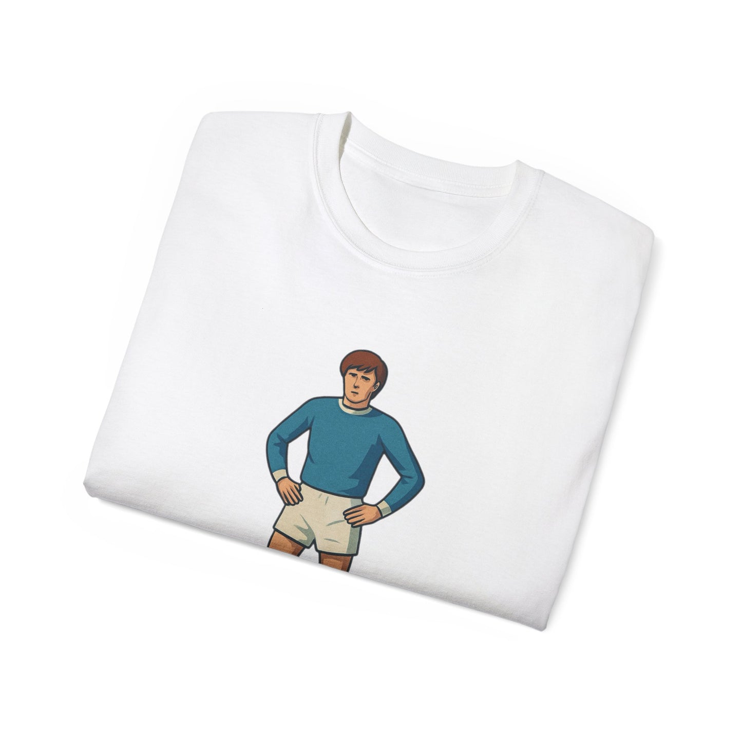 Colin Bell Cartoon Subbuteo T-Shirt - Manchester City