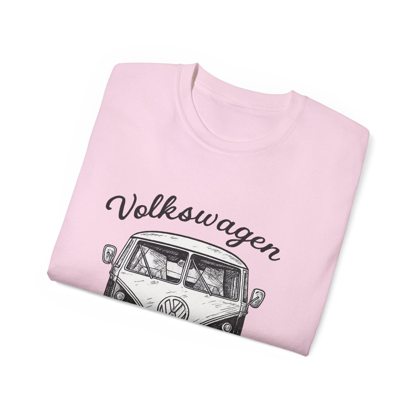 Volkswagen Camper Van Front Black and White