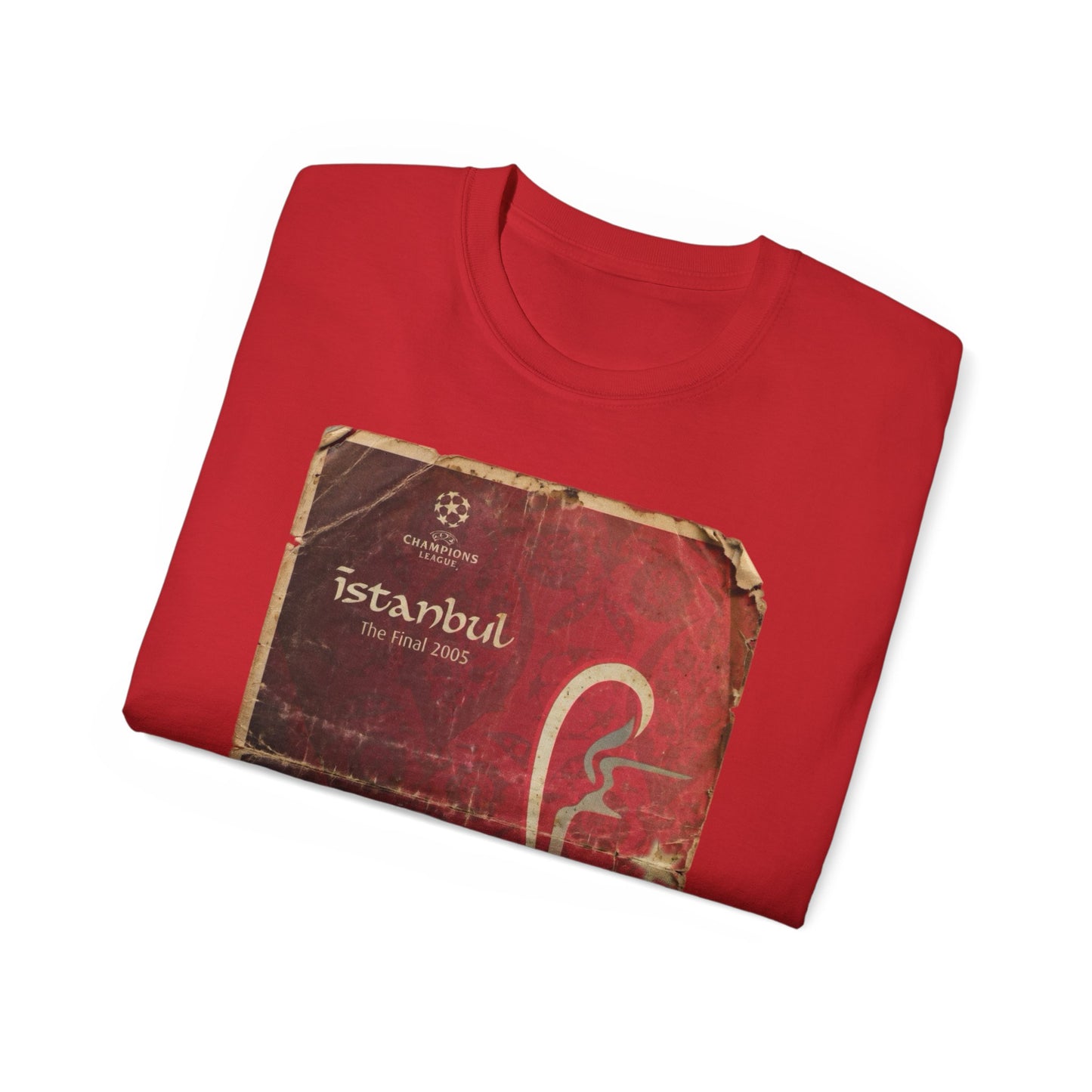 2005 UCL Final Poster Liverpool AC Milan Ultra Cotton Tee