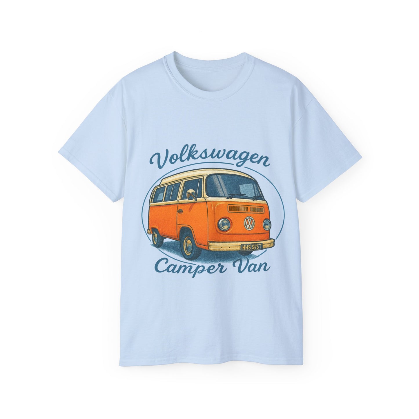 Vintage Volkswagen Camper Van Light Orange T-Shirt