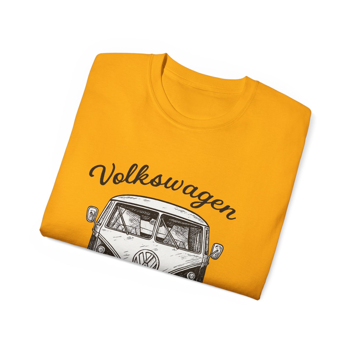 Volkswagen Camper Van Front Black and White