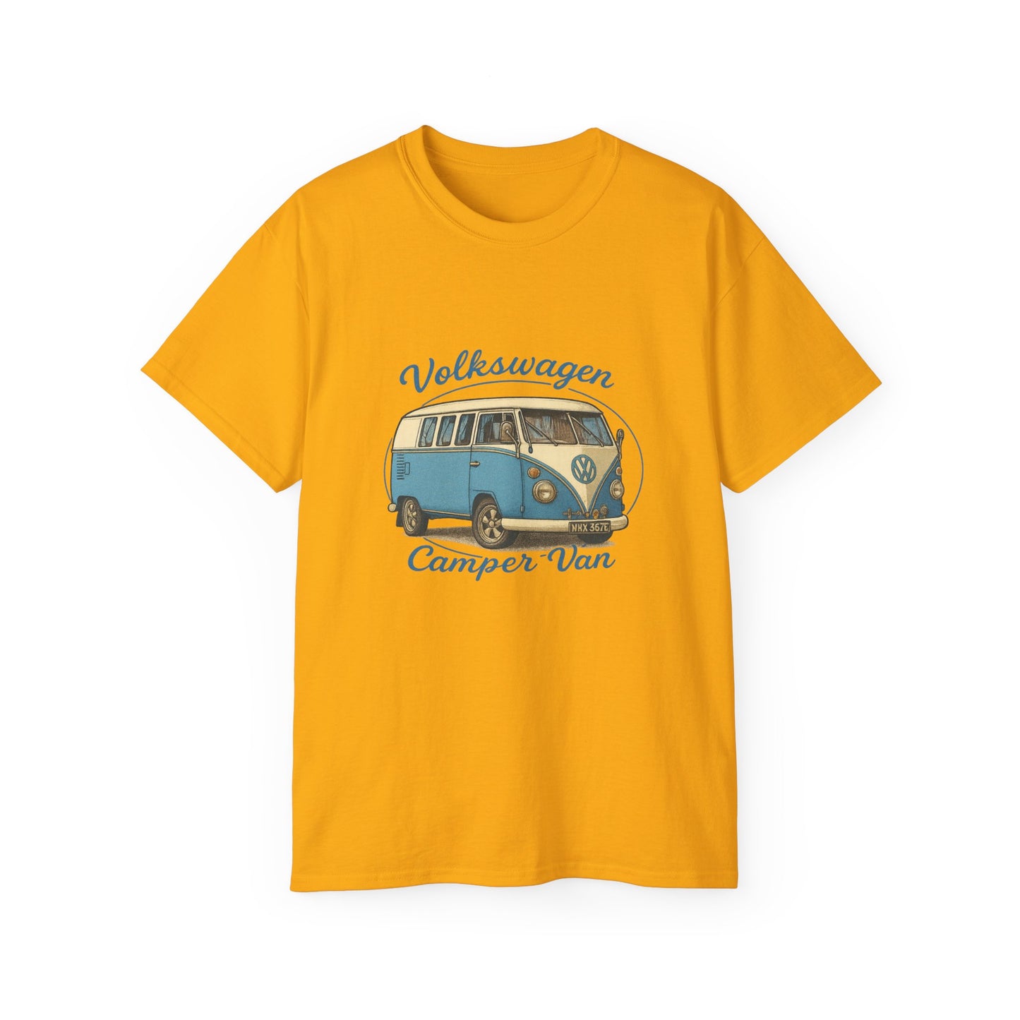 Vintage Volkswagen Camper Van Blue 3/4 T-Shirt