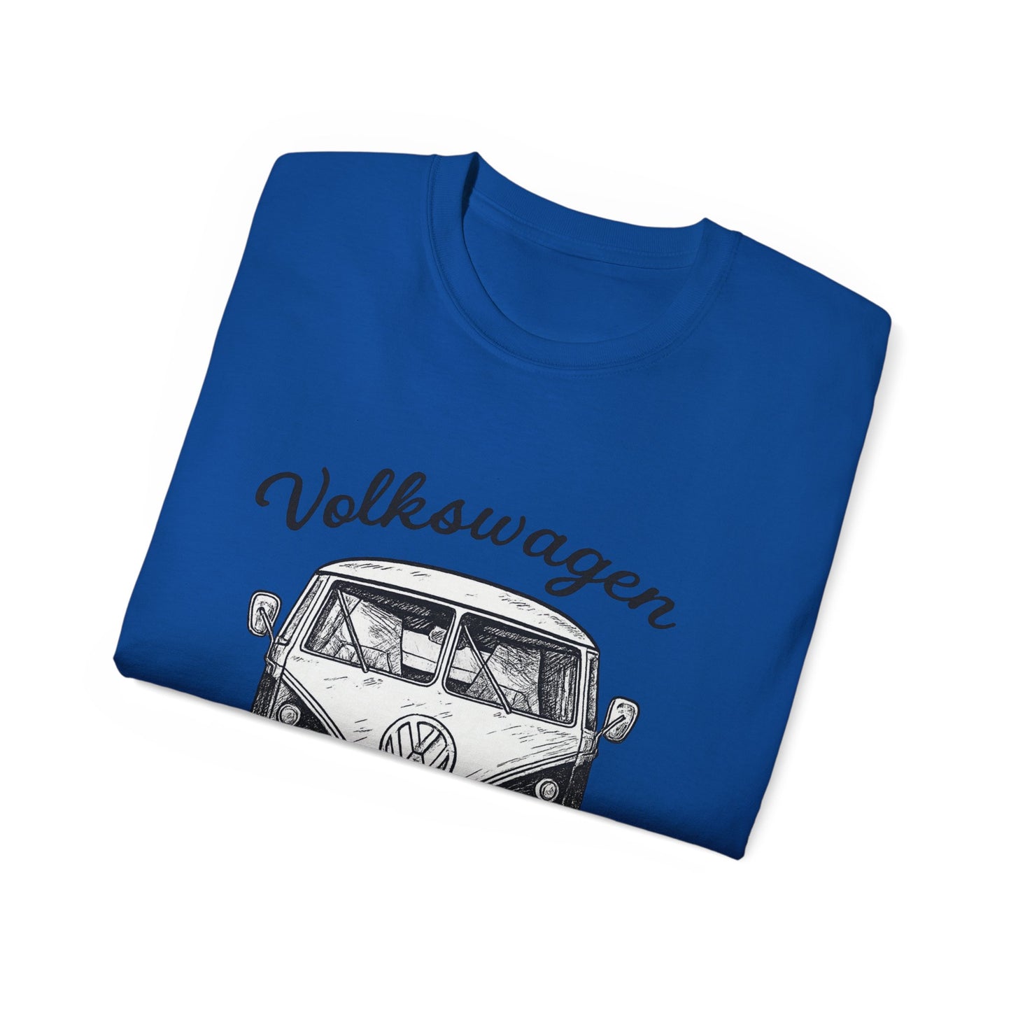 Volkswagen Camper Van Front Black and White