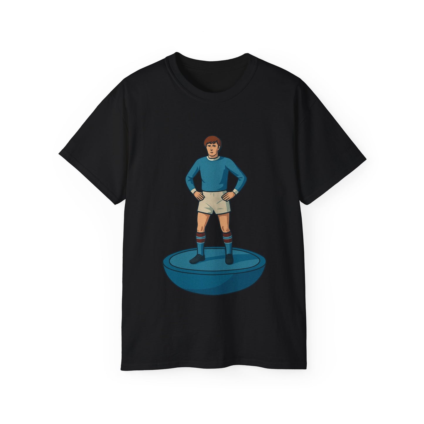 Colin Bell Cartoon Subbuteo T-Shirt - Manchester City