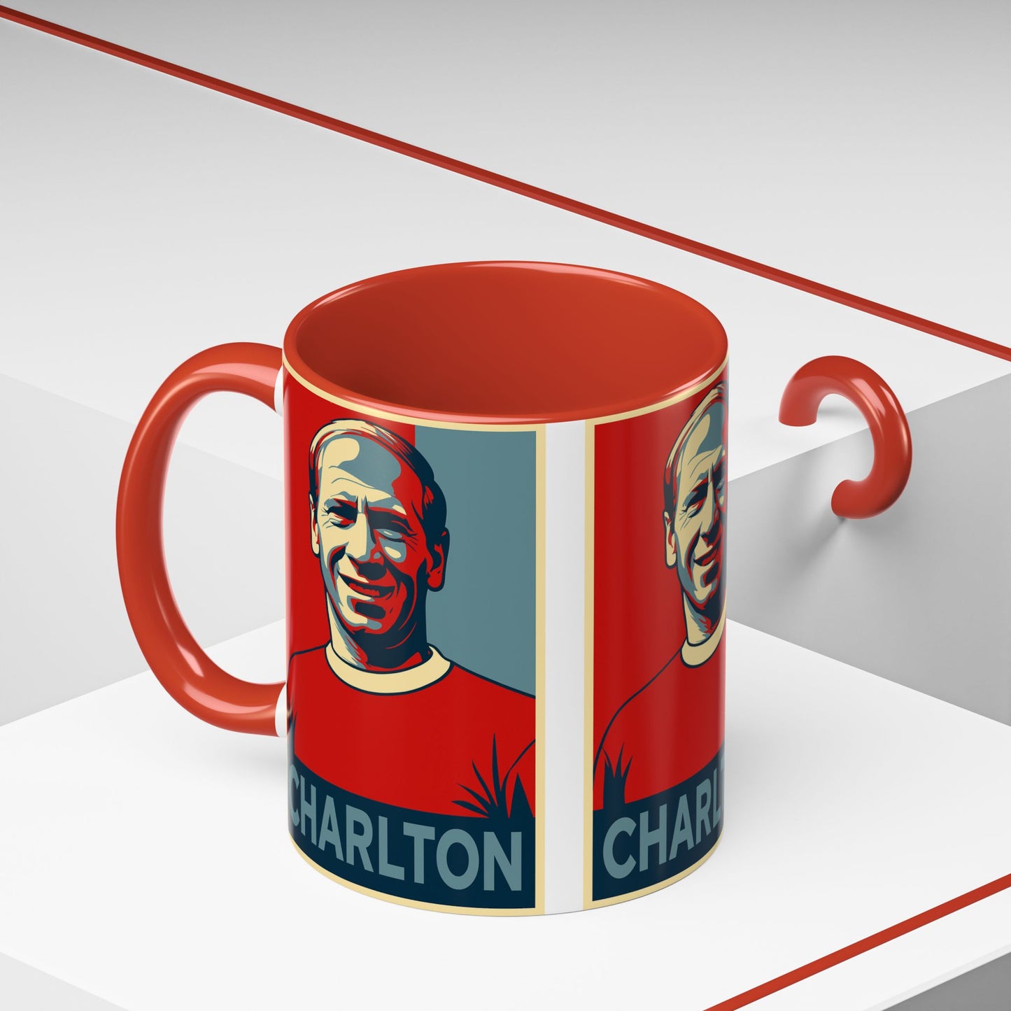 Bobby Charlton Hope Poster Mug - Manchester United England