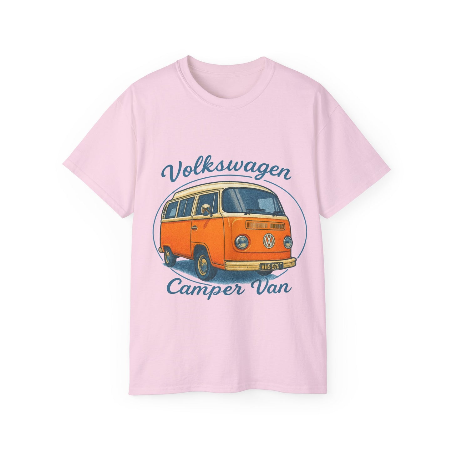 Vintage Volkswagen Camper Van Light Orange T-Shirt