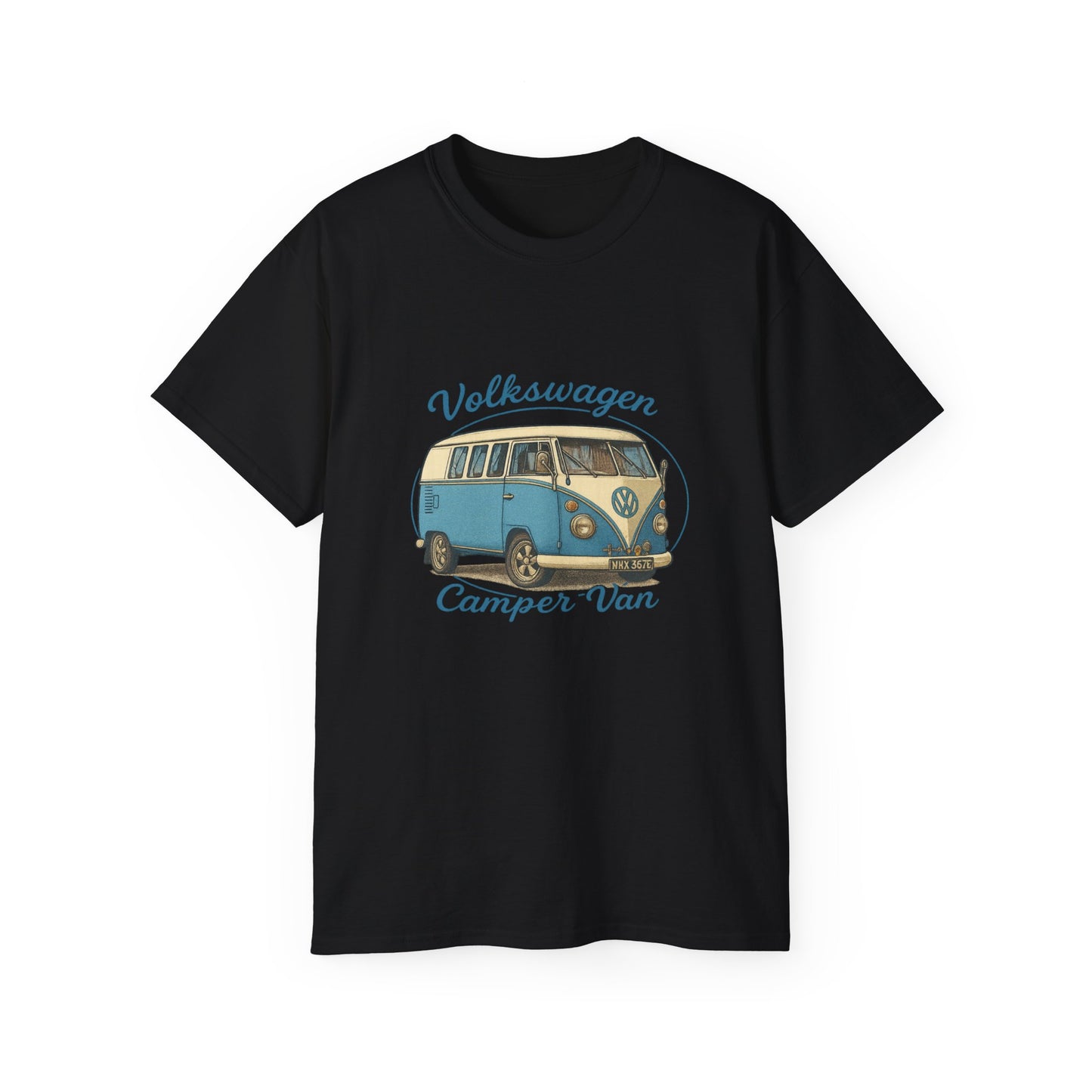 Vintage Volkswagen Camper Van Blue 3/4 T-Shirt