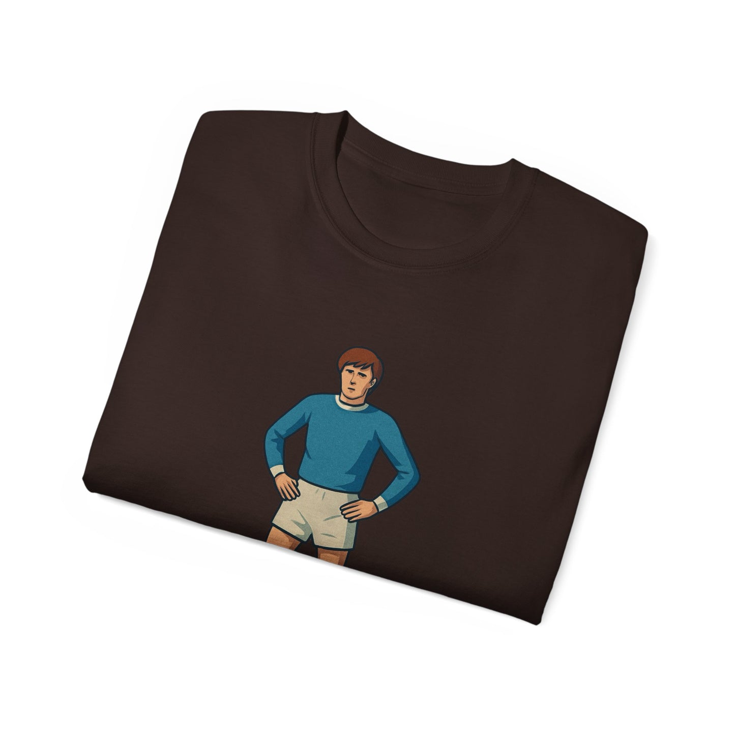Colin Bell Cartoon Subbuteo T-Shirt - Manchester City
