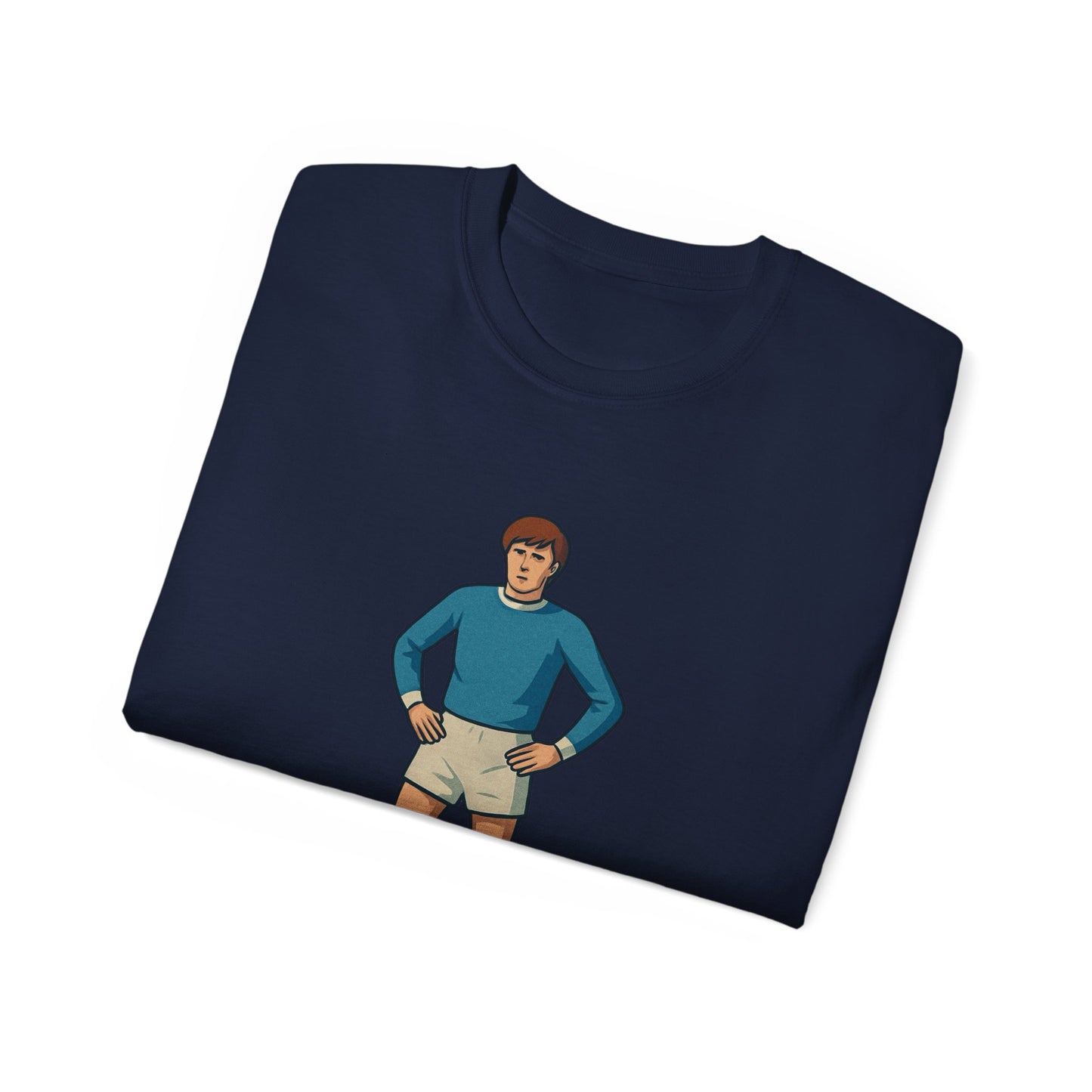 Colin Bell Cartoon Subbuteo T-Shirt - Manchester City