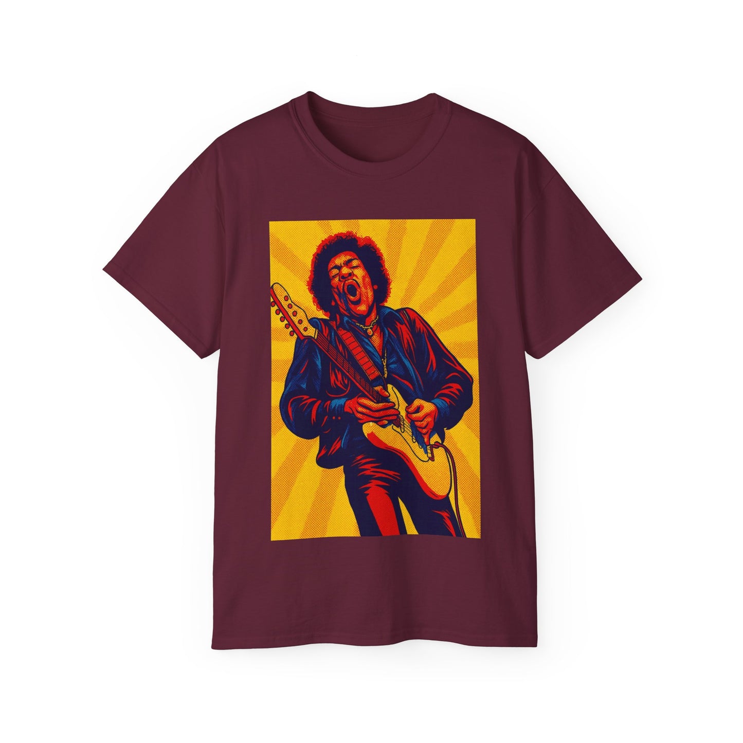 Jimi Hendrix Pop Art Guitar T-Shirt