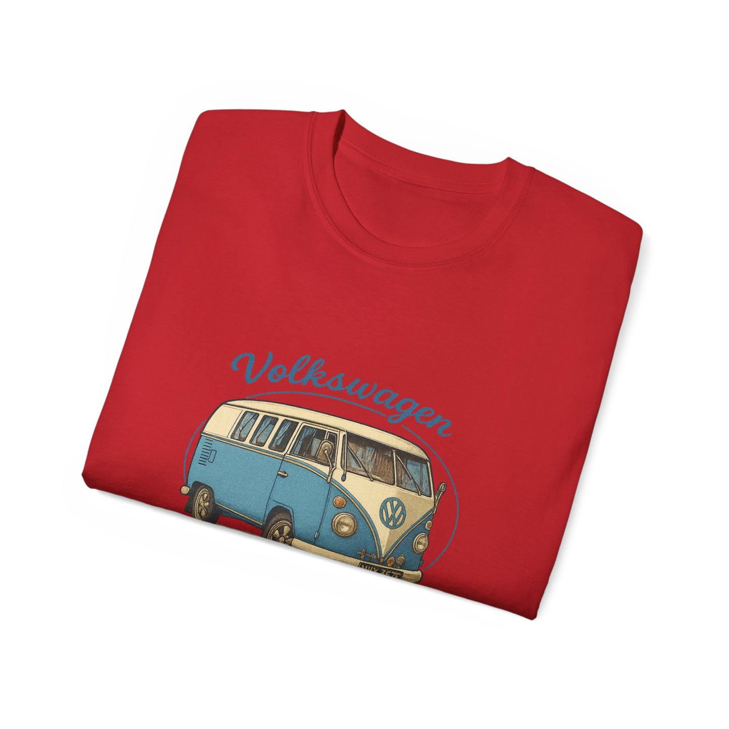 Vintage Volkswagen Camper Van Blue 3/4 T-Shirt