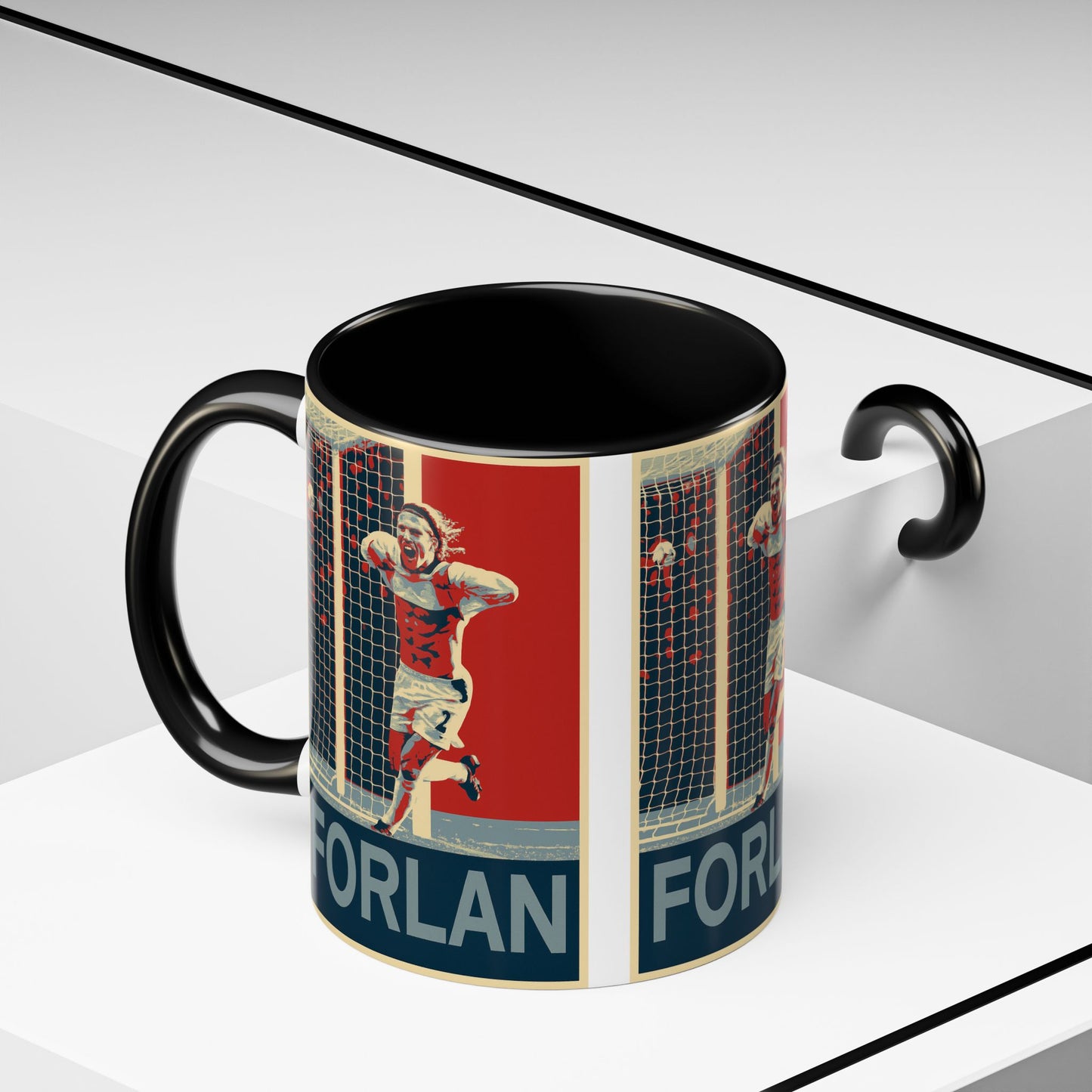 Diego Forlan Liverpool Goal Celebration Mug - Manchester United