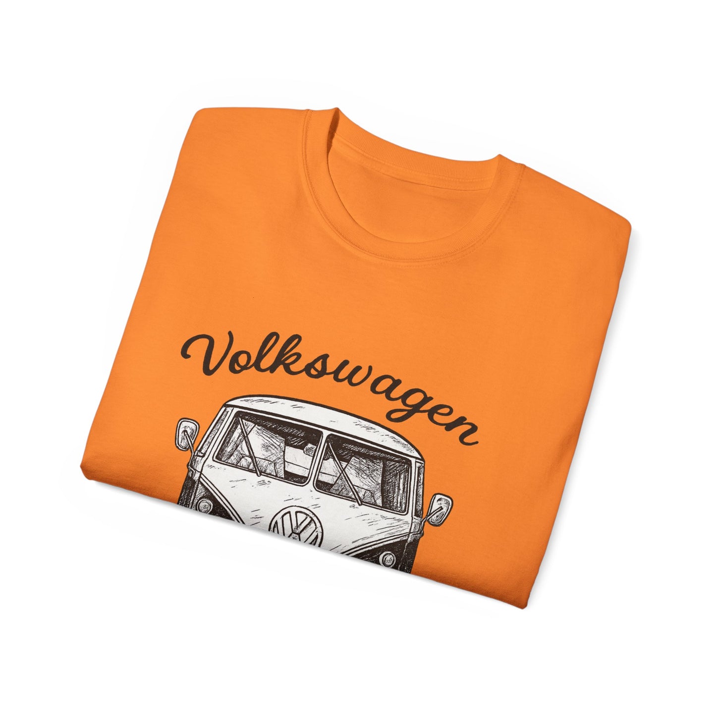 Volkswagen Camper Van Front Black and White