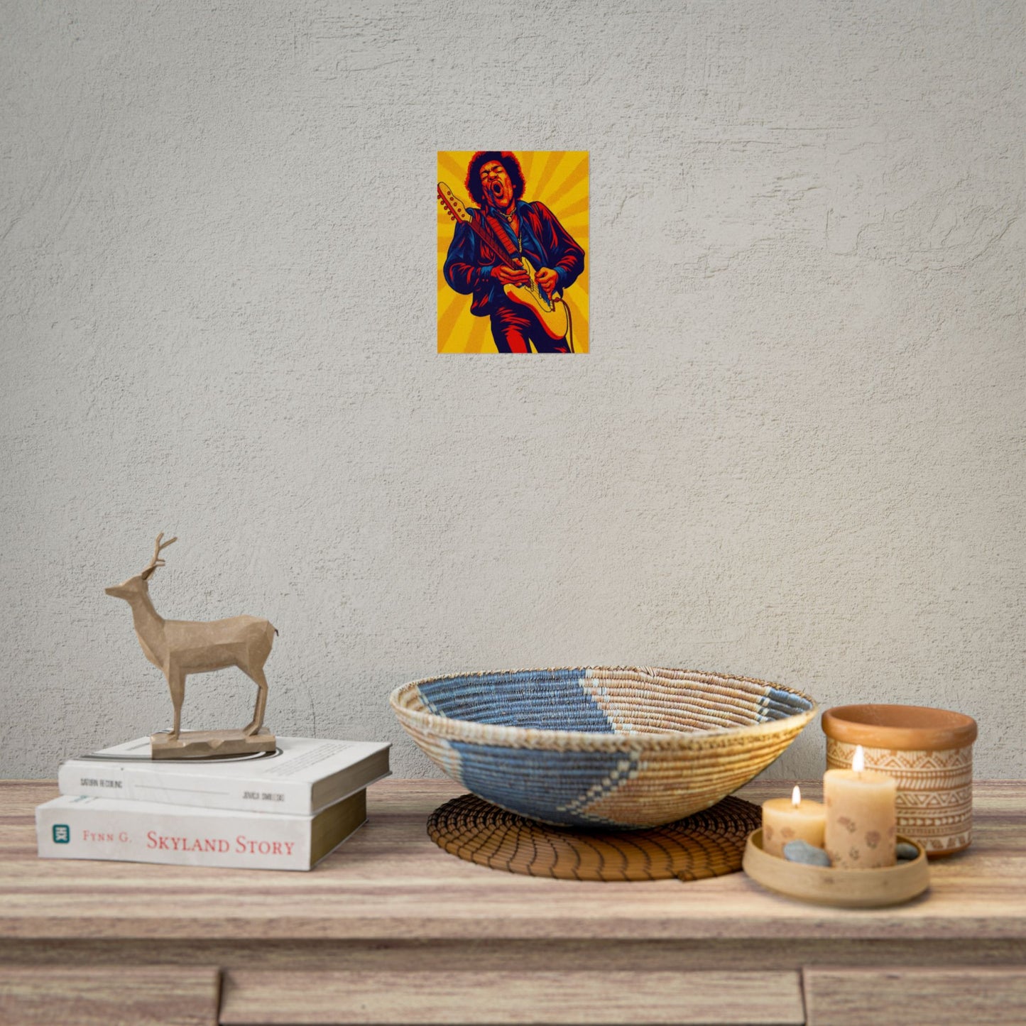 Jimi Hendrix Guitar Pop Art Poster