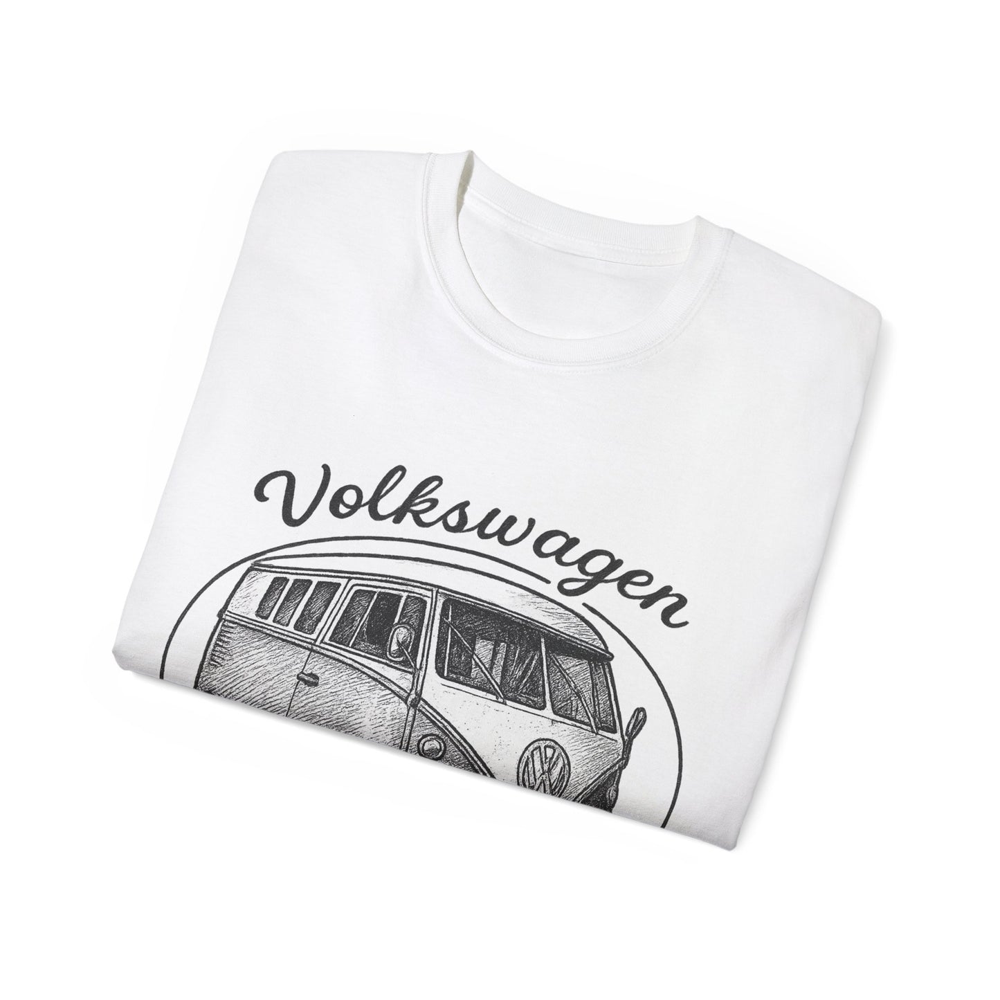 Volkswagen Camper Van 3/4 Black and White Drawing T-Shirt