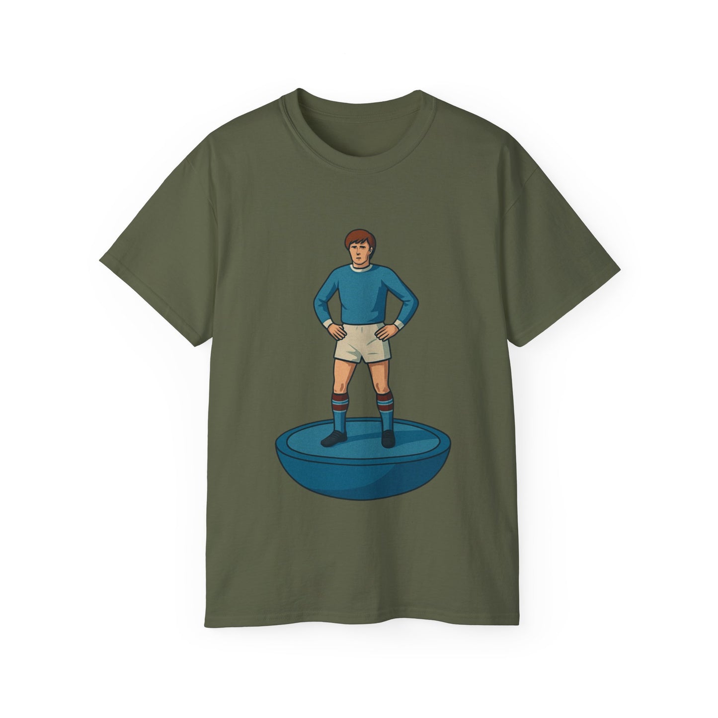 Colin Bell Cartoon Subbuteo T-Shirt - Manchester City