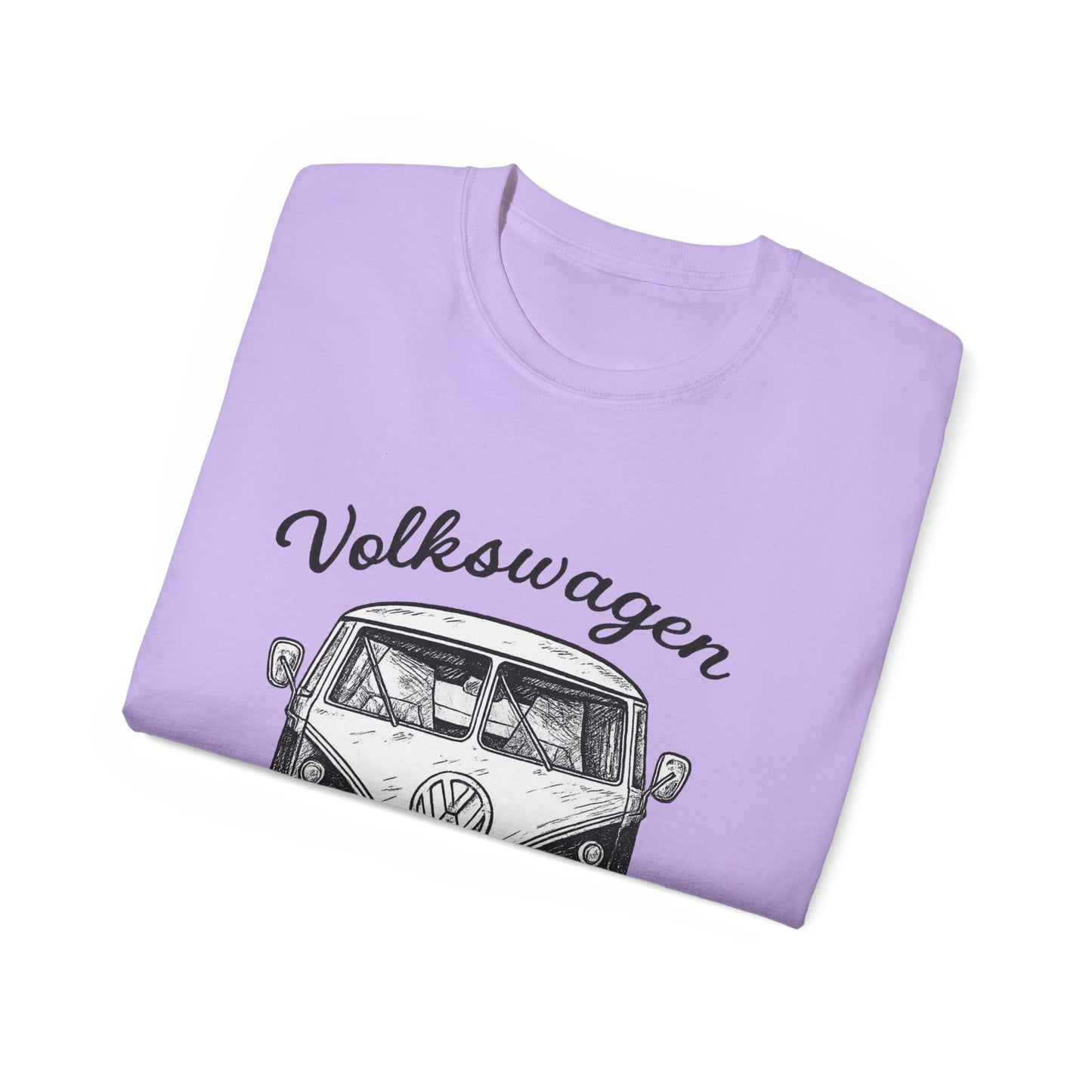 Volkswagen Camper Van Front Black and White