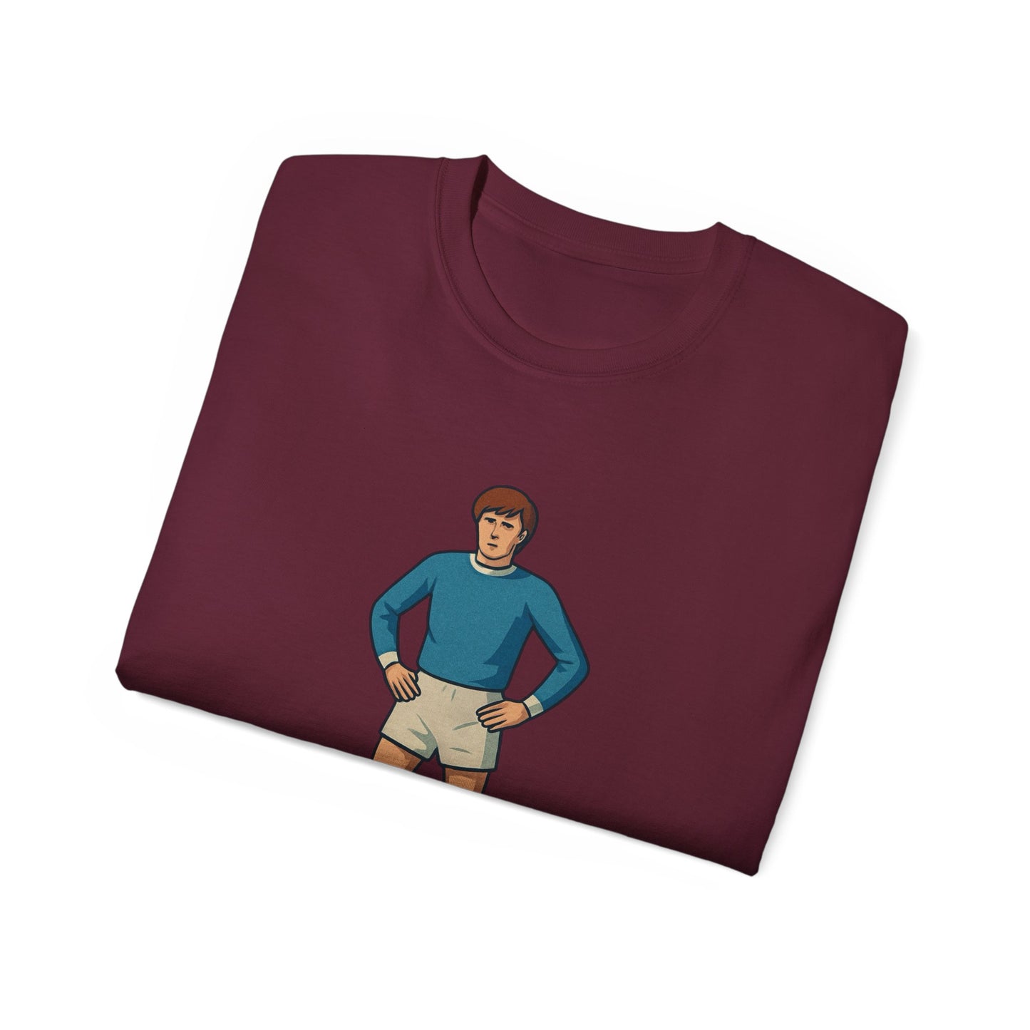 Colin Bell Cartoon Subbuteo T-Shirt - Manchester City