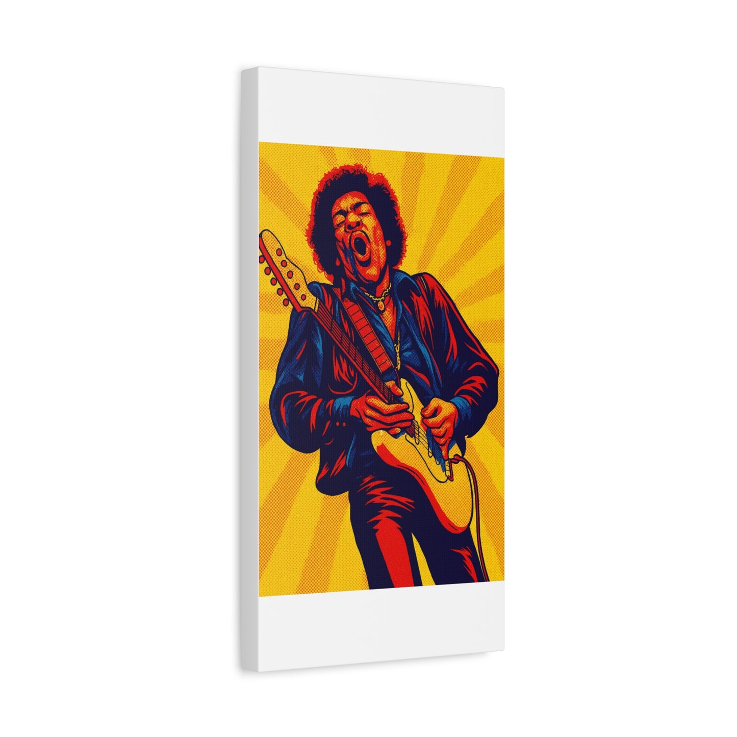 Jimi Hendrix Guitar Pop Art Canvas