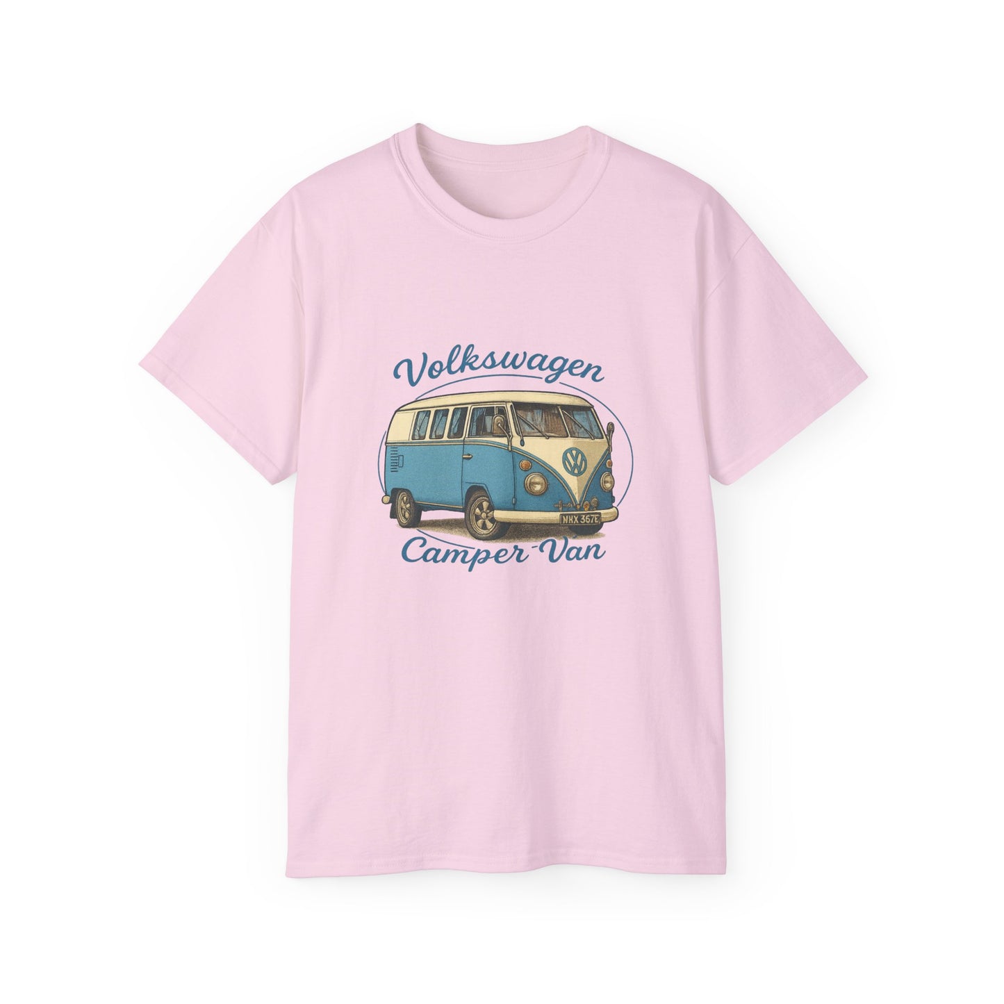 Vintage Volkswagen Camper Van Blue 3/4 T-Shirt