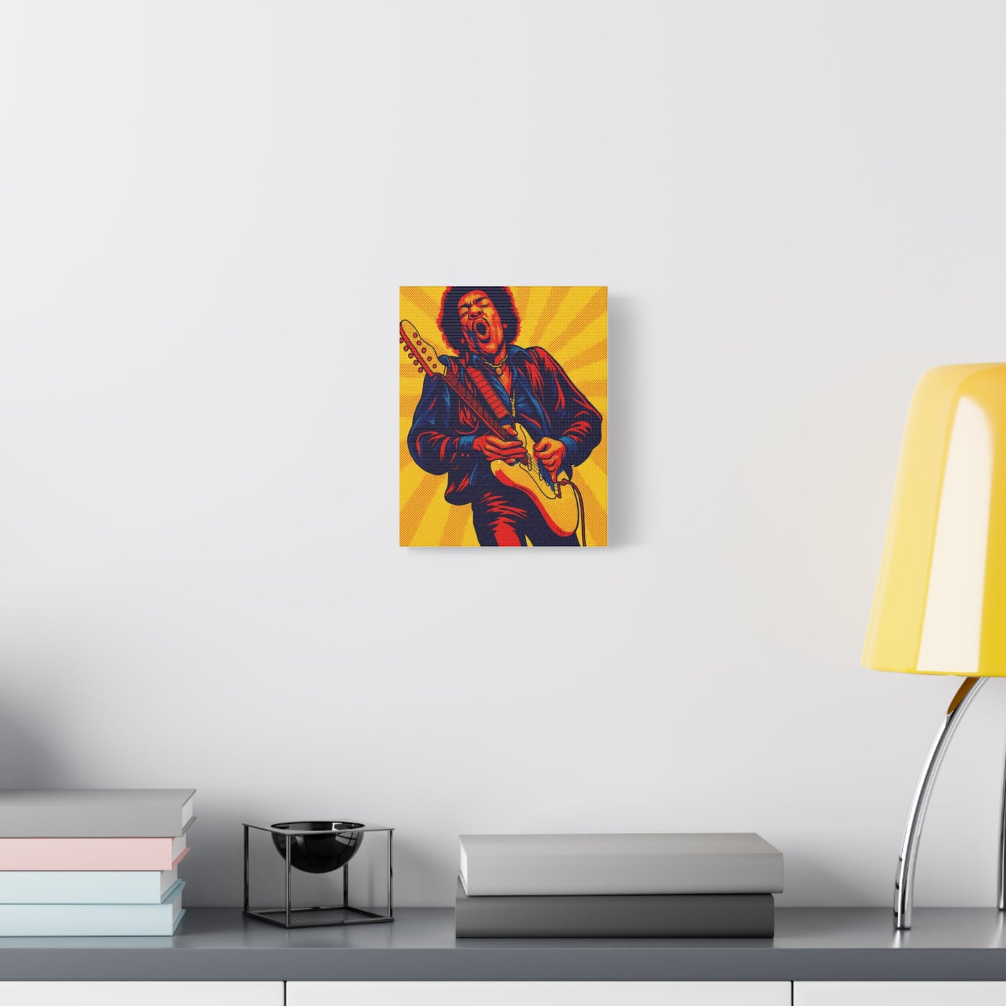 Jimi Hendrix Guitar Pop Art Canvas