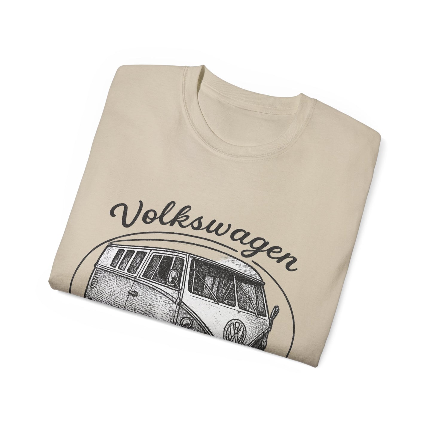 Volkswagen Camper Van 3/4 Black and White Drawing T-Shirt
