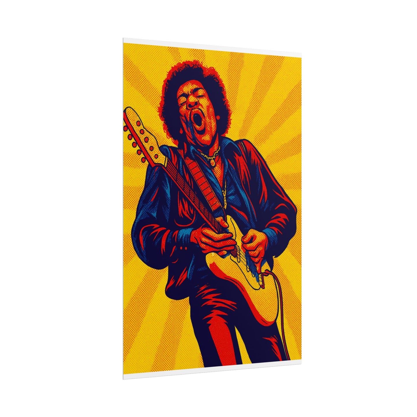 Jimi Hendrix Guitar Pop Art Poster