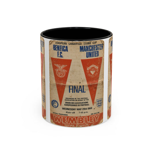 1968 European Cup Final Poster Manchester United Benfica Coffee Mug (11, 15oz)