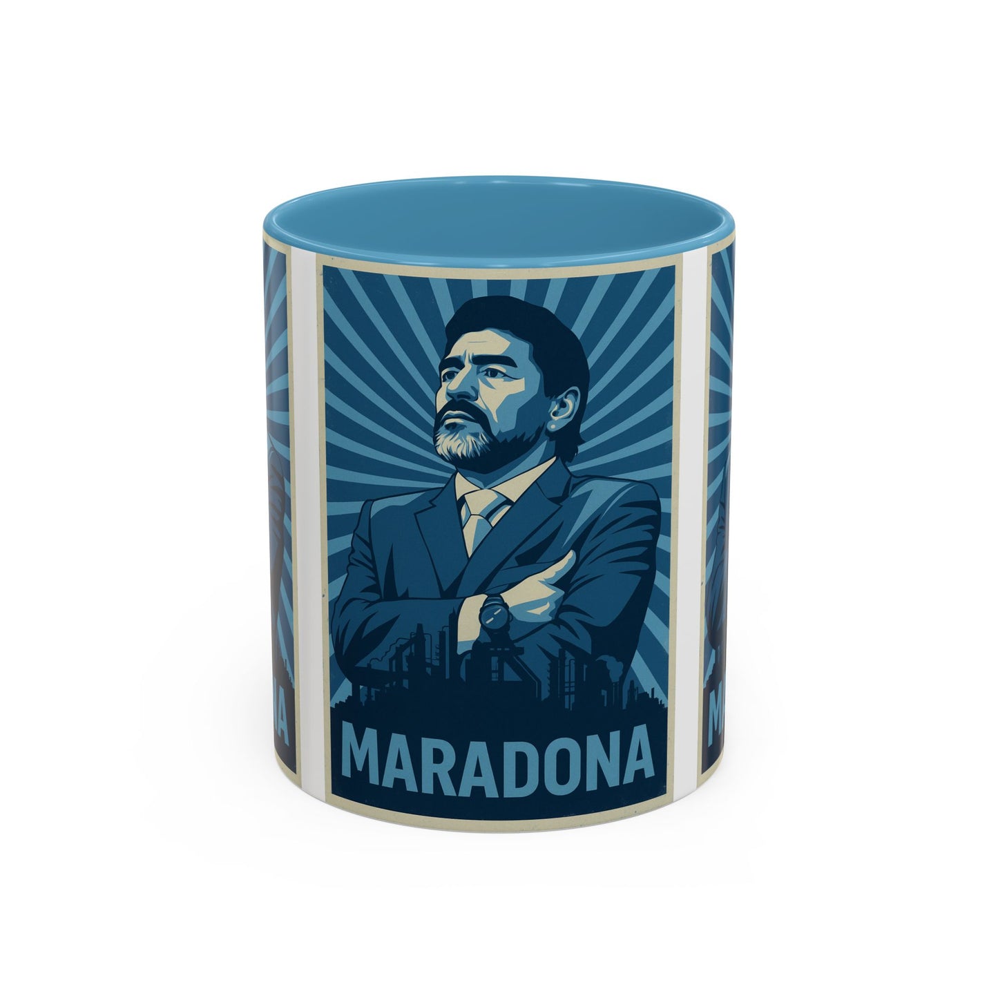 Diego Maradona Manager Blue Mug - Argentina