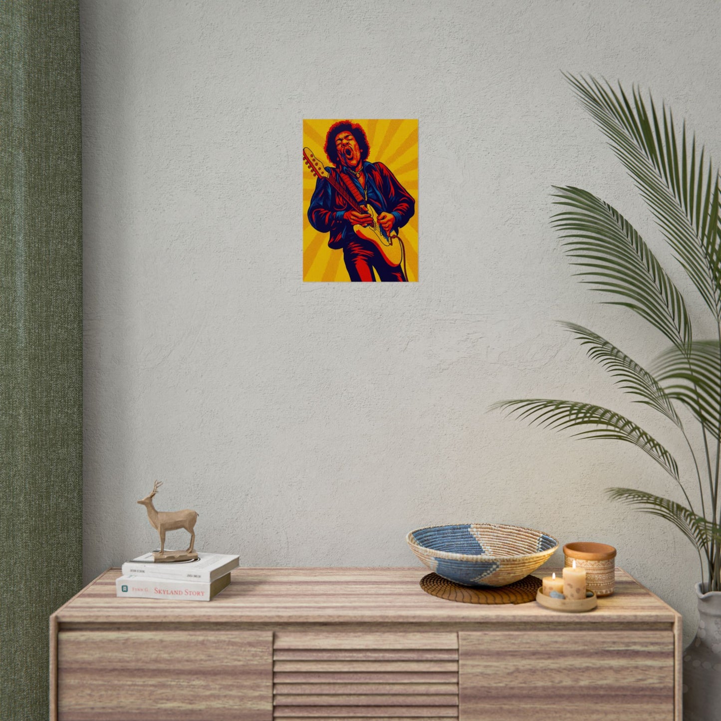 Jimi Hendrix Guitar Pop Art Poster