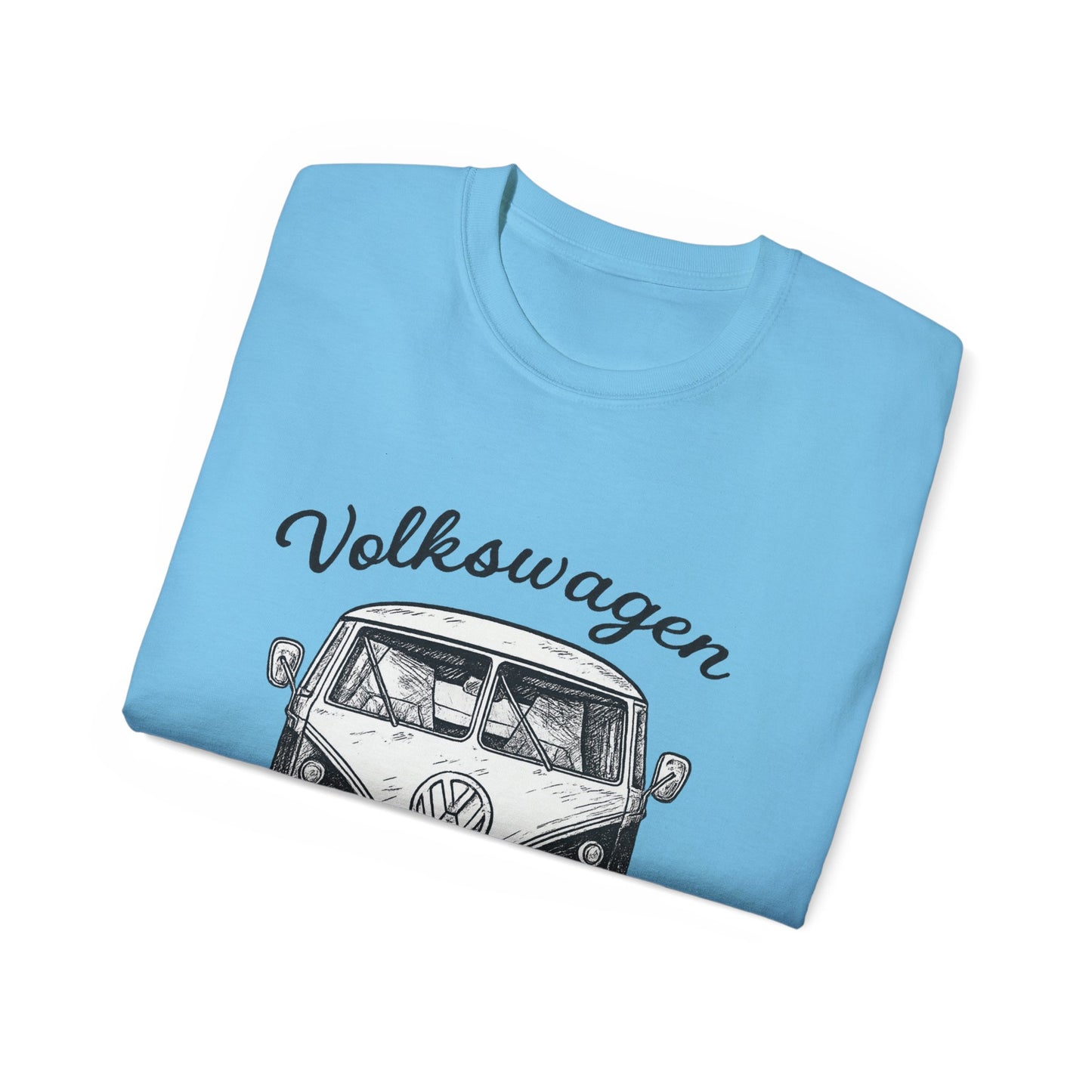 Volkswagen Camper Van Front Black and White