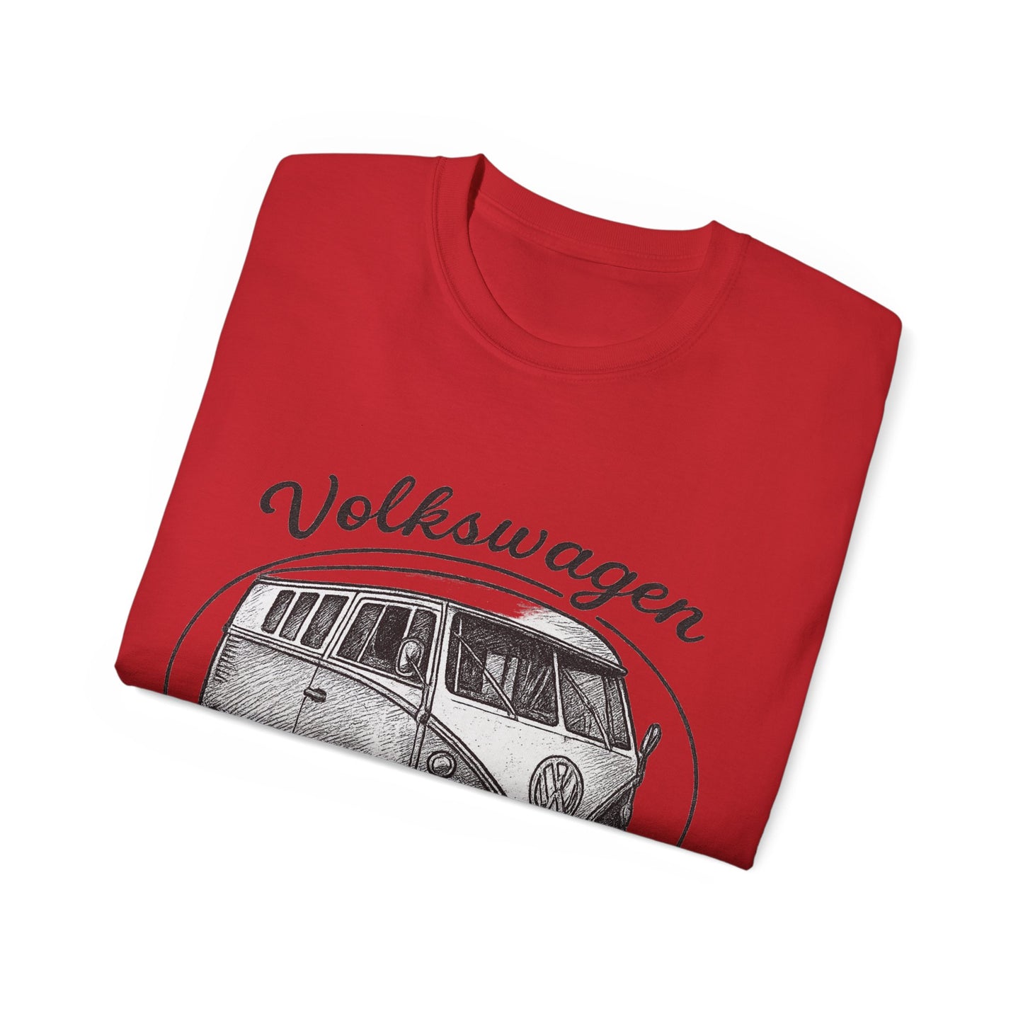 Volkswagen Camper Van 3/4 Black and White Drawing T-Shirt