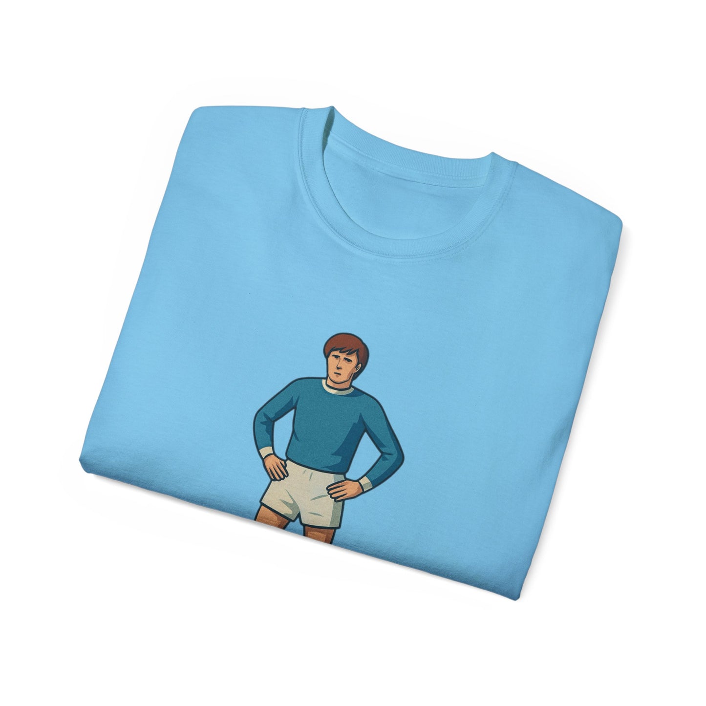 Colin Bell Cartoon Subbuteo T-Shirt - Manchester City