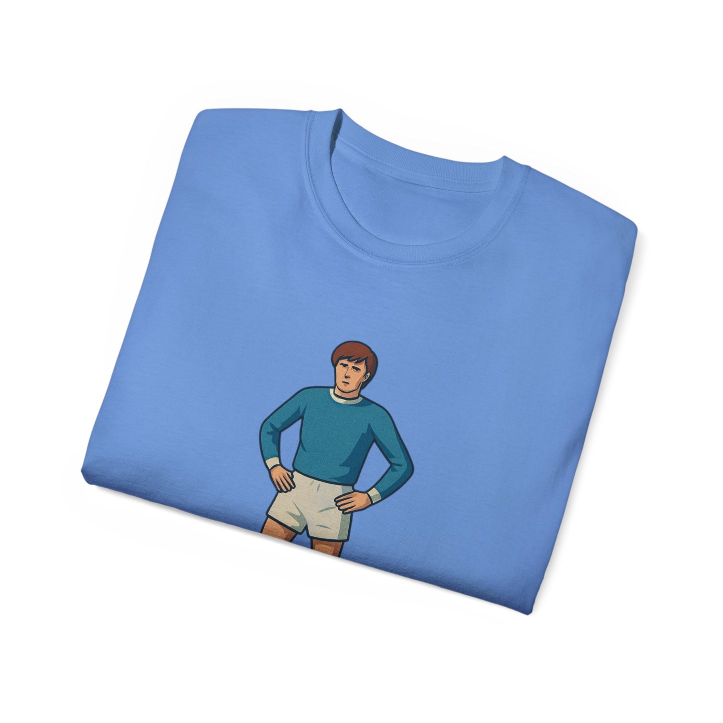 Colin Bell Cartoon Subbuteo T-Shirt - Manchester City