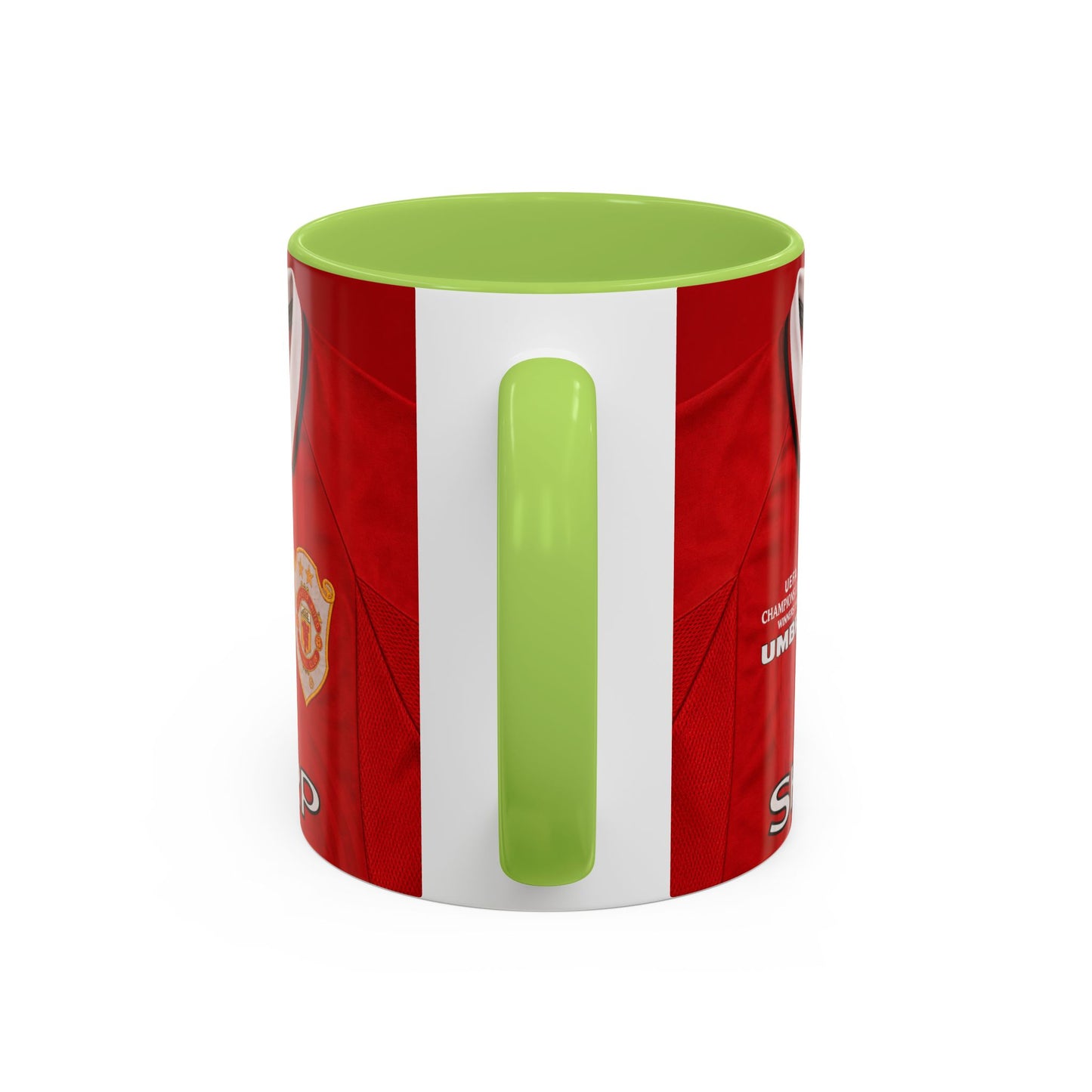 Manchester United European Shirt 1997-2000 Accent Coffee Mug (11, 15oz)