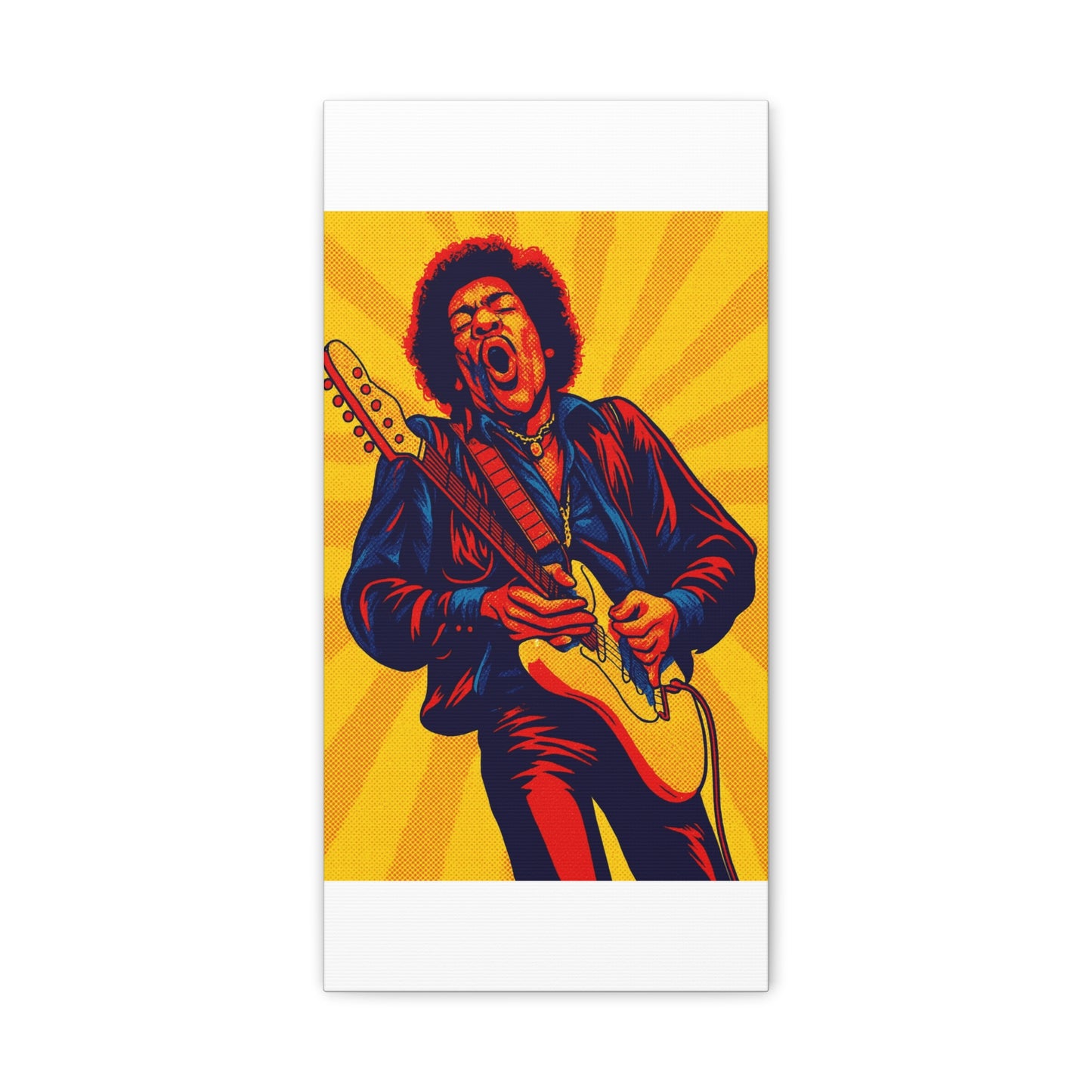 Jimi Hendrix Guitar Pop Art Canvas