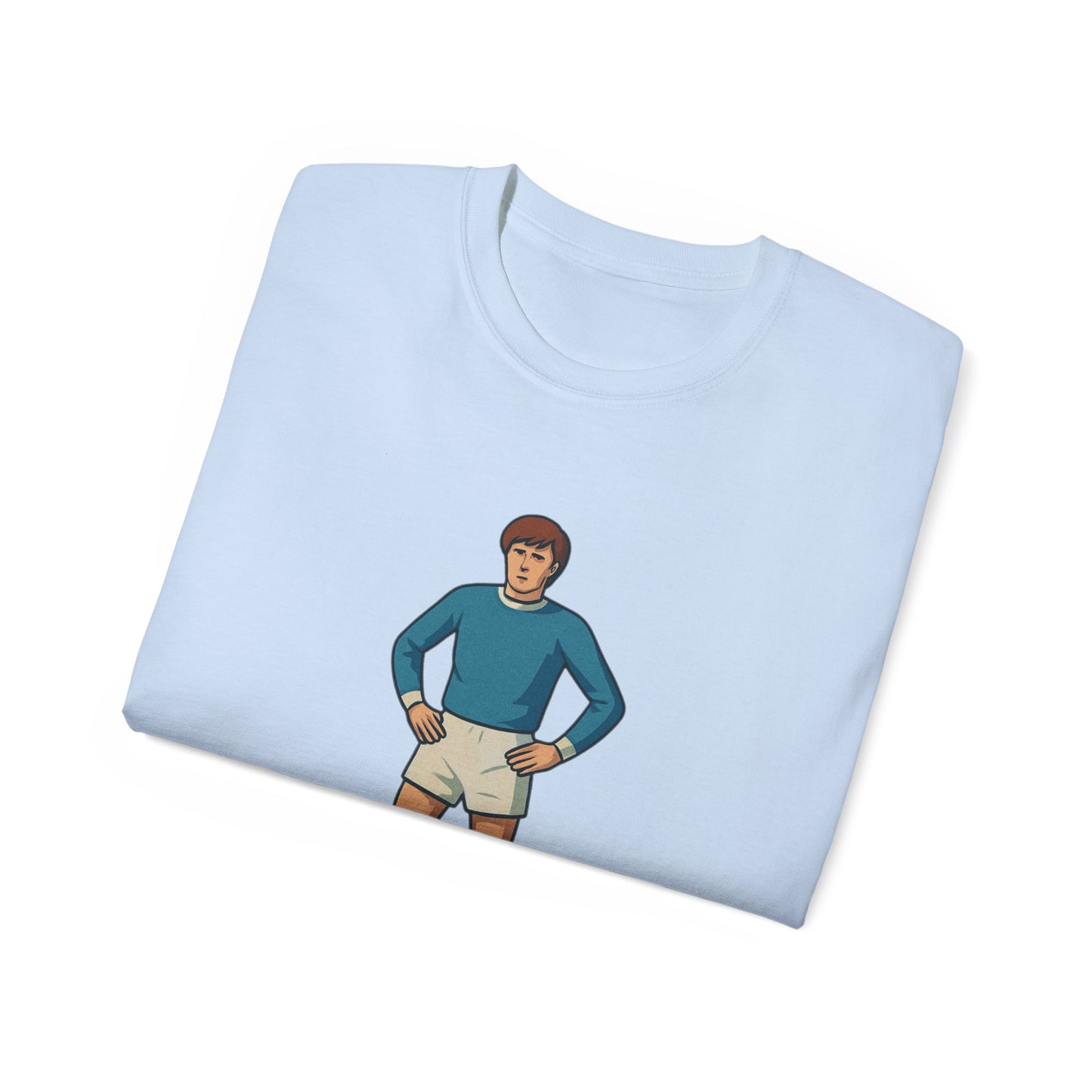 Colin Bell Cartoon Subbuteo T-Shirt - Manchester City