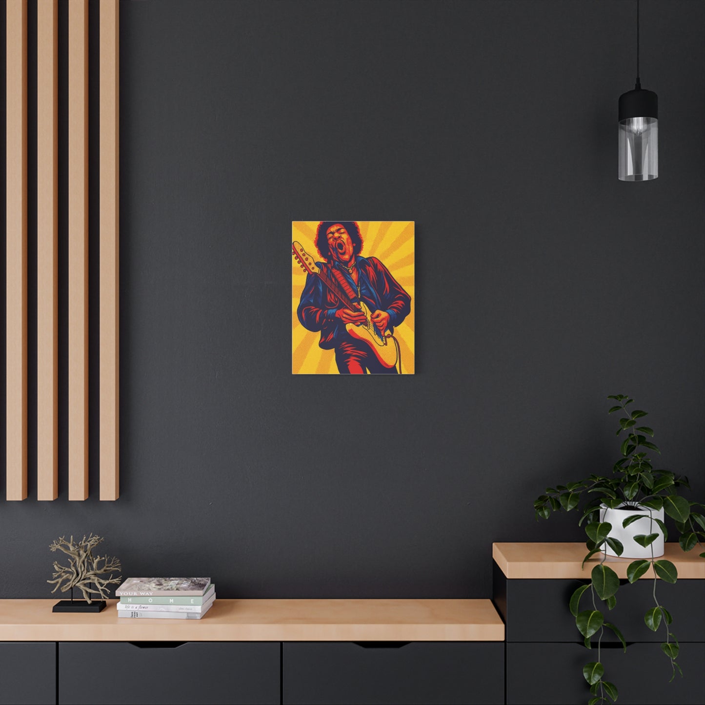 Jimi Hendrix Guitar Pop Art Canvas