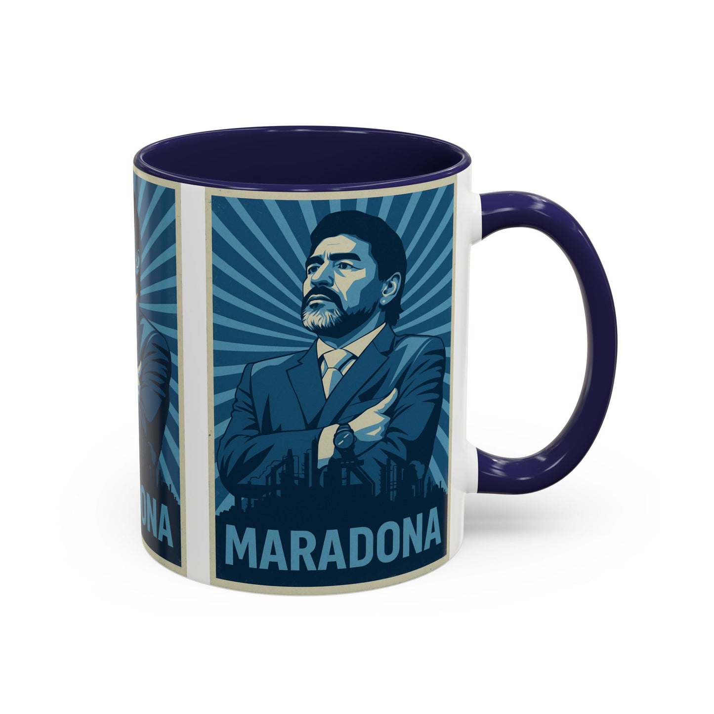 Diego Maradona Manager Blue Mug - Argentina
