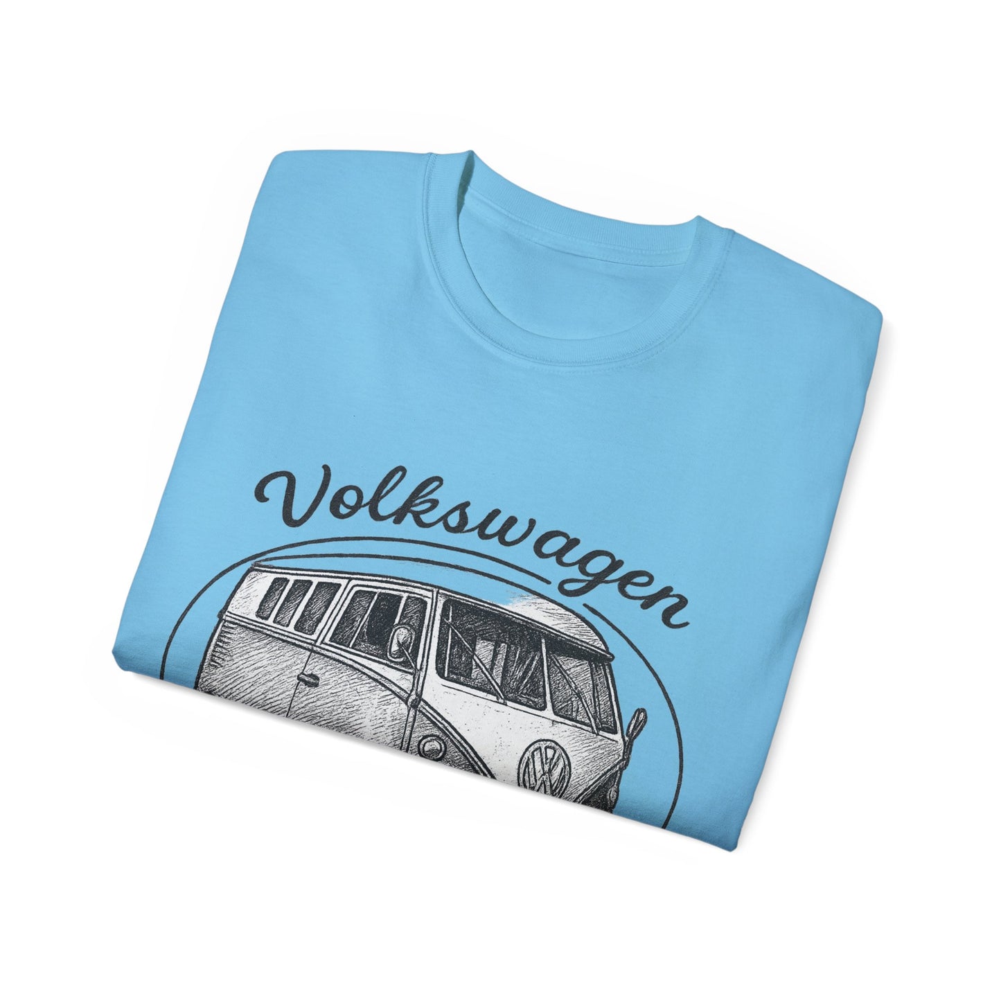 Volkswagen Camper Van 3/4 Black and White Drawing T-Shirt