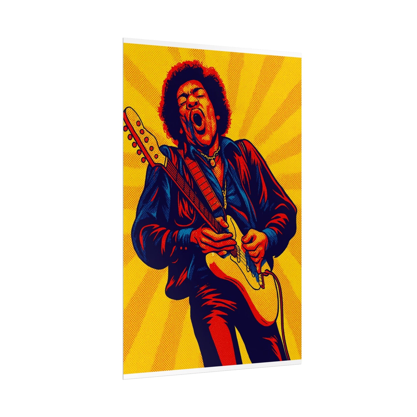 Jimi Hendrix Guitar Pop Art Poster