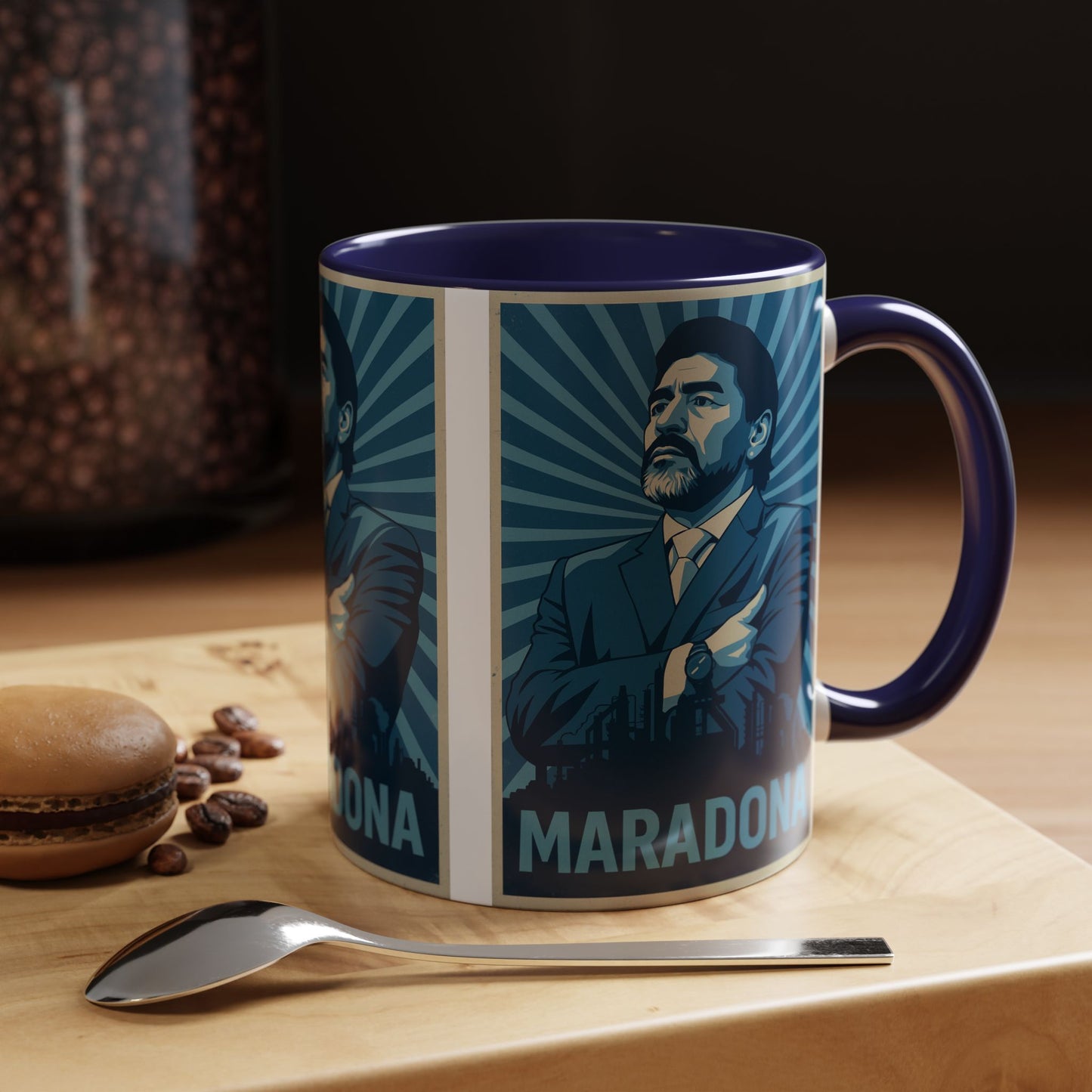 Diego Maradona Manager Blue Mug - Argentina