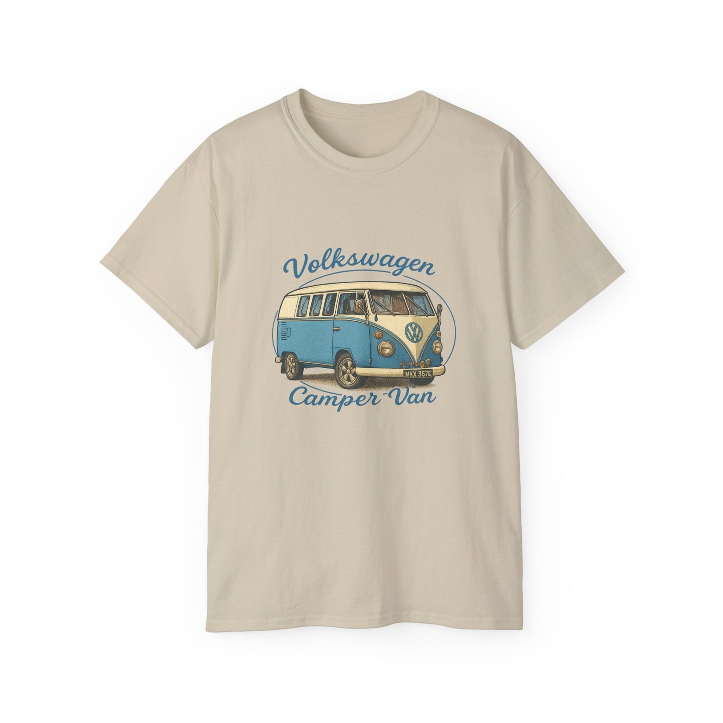 Vintage Volkswagen Camper Van Blue 3/4 T-Shirt