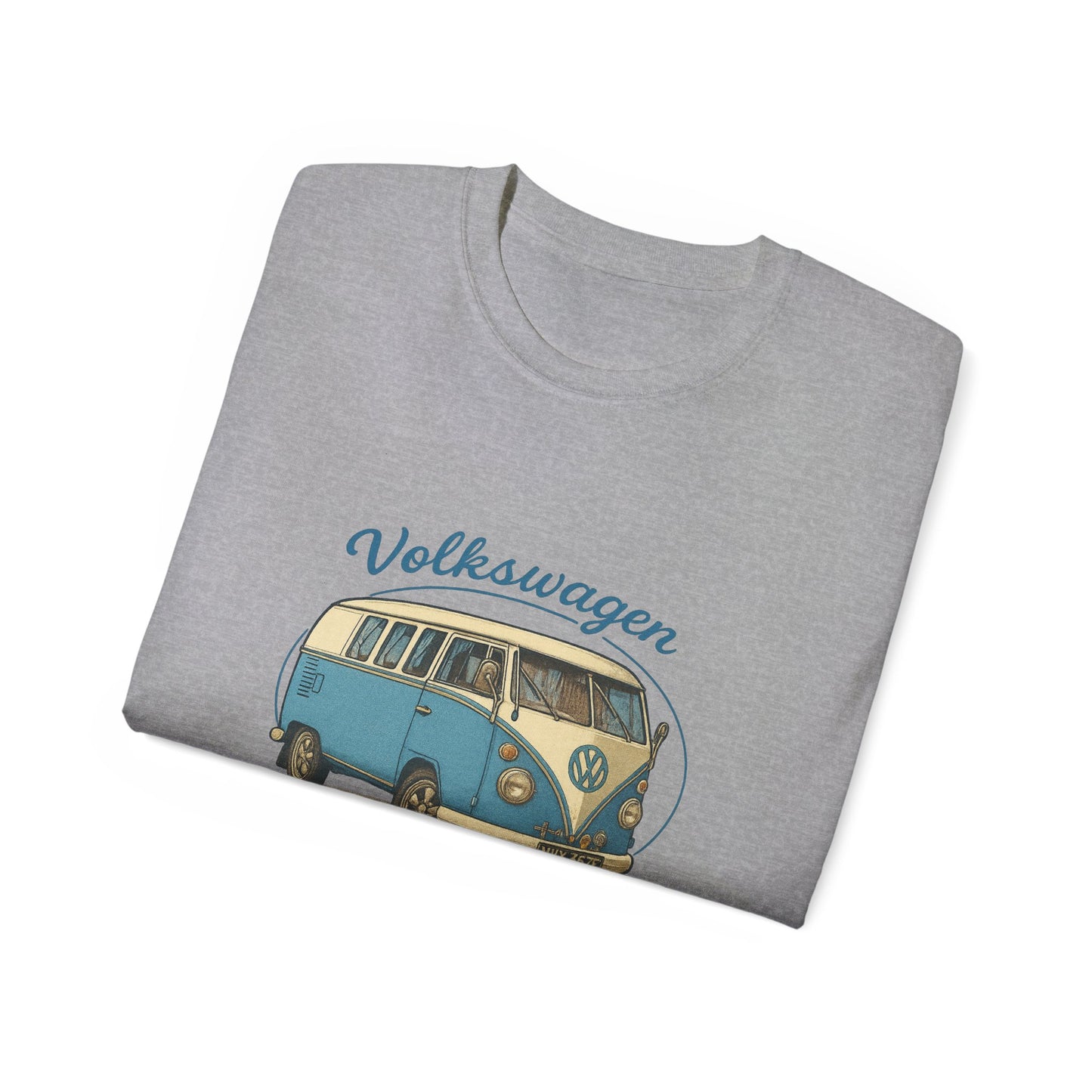 Vintage Volkswagen Camper Van Blue 3/4 T-Shirt